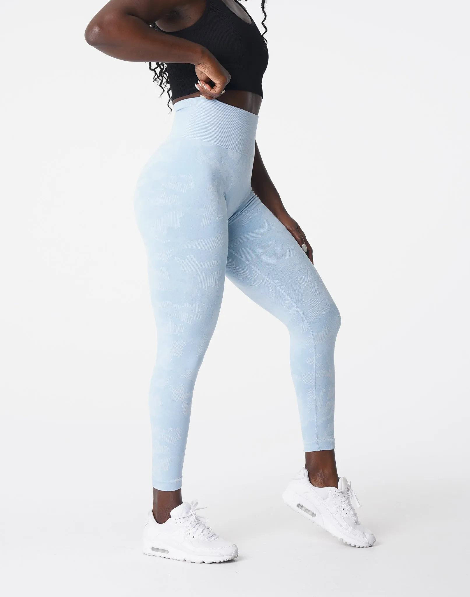 Icy Blue Camo Seamless Leggings