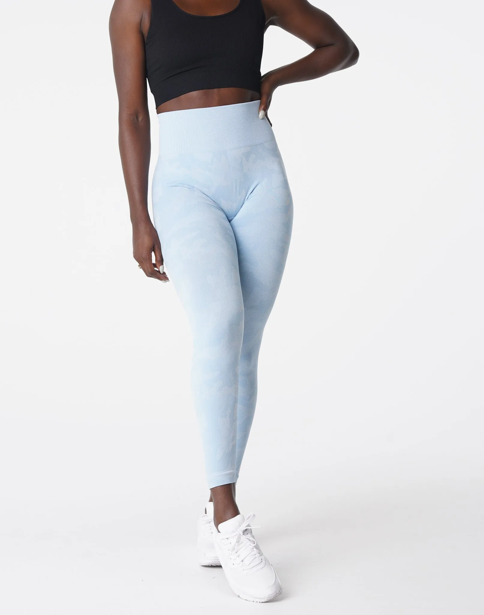 Icy Blue Camo Seamless Leggings