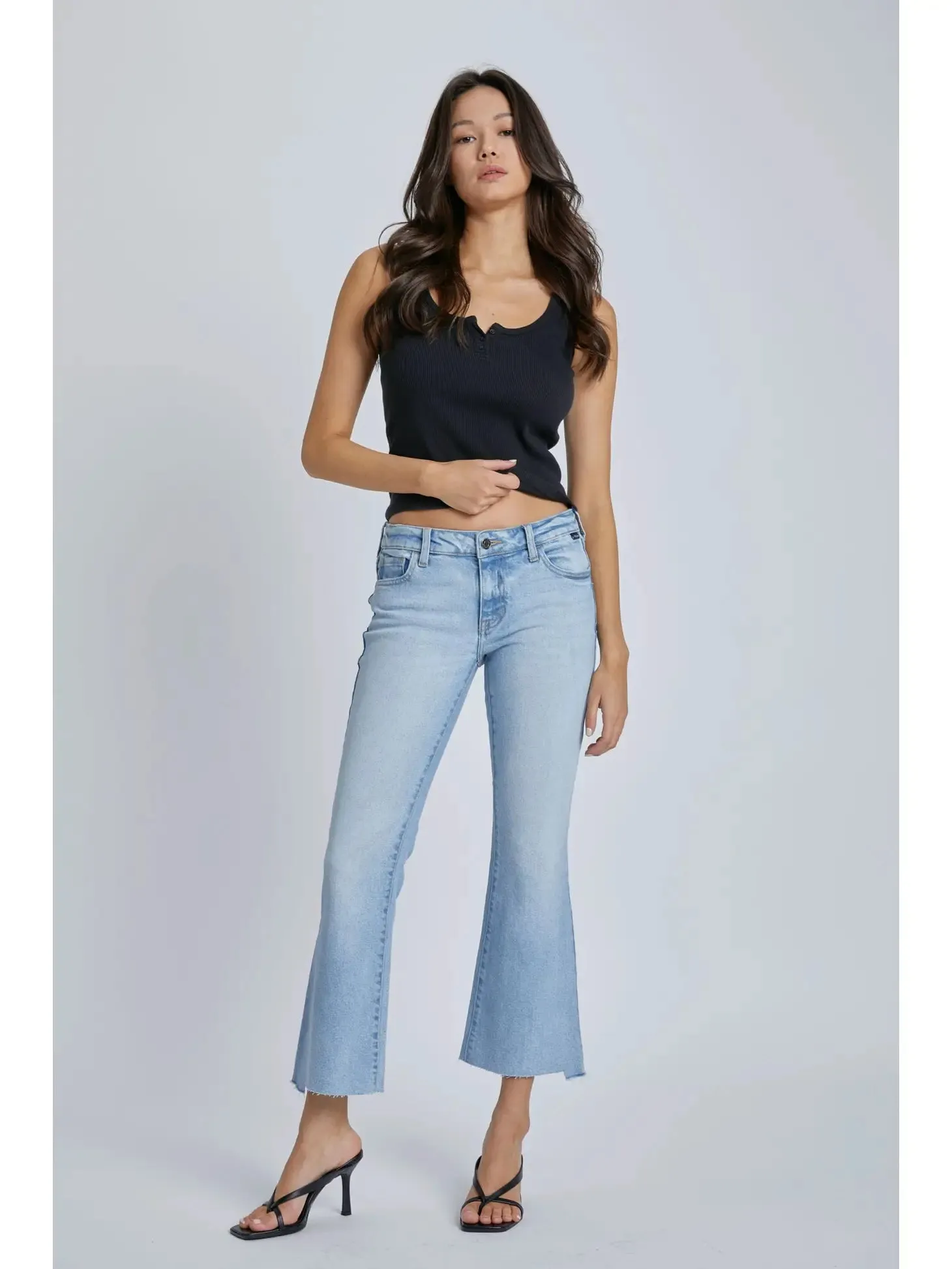 Jenna Mid-Rise Crop Flare Jeans