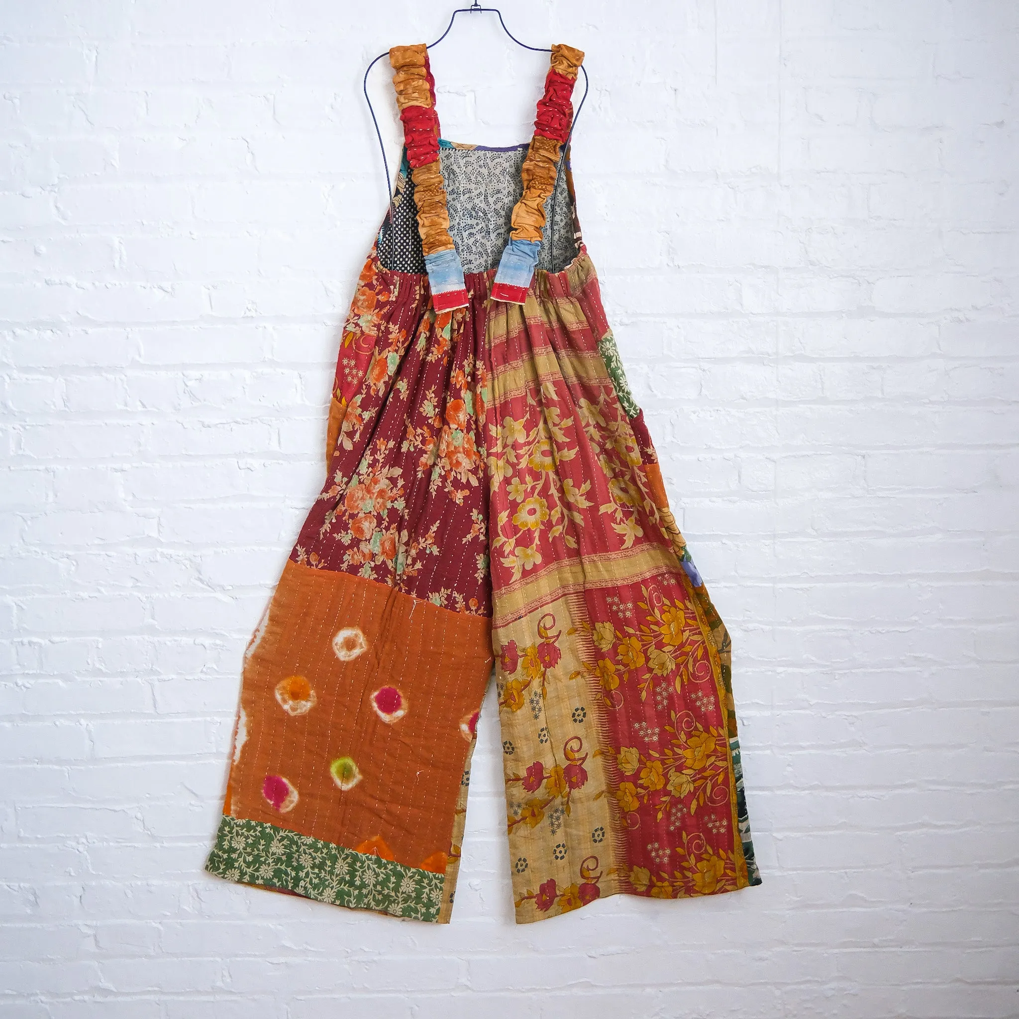 Kantha Wide Leg Jumpsuit with Pockets