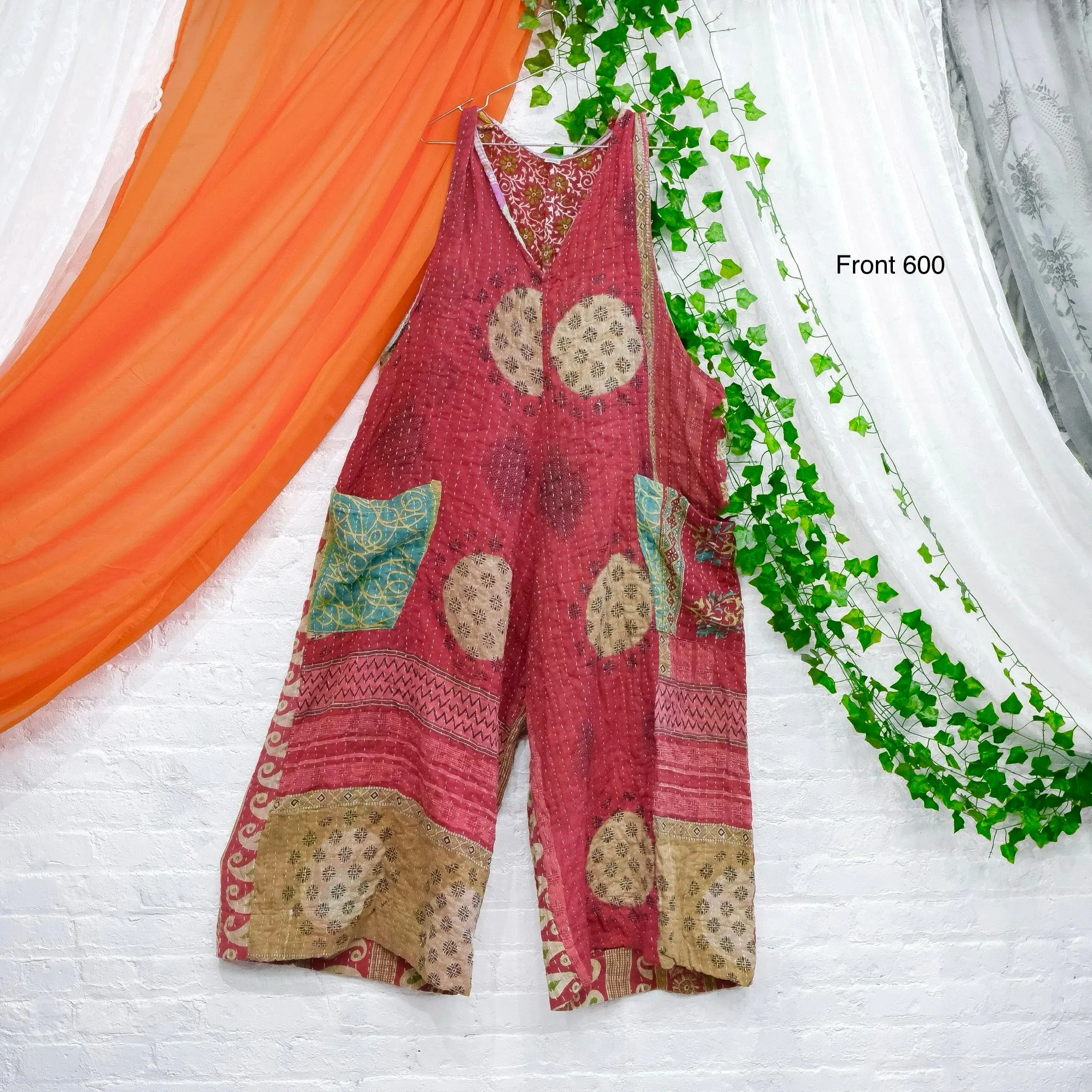 Kantha Wide Leg Jumpsuits