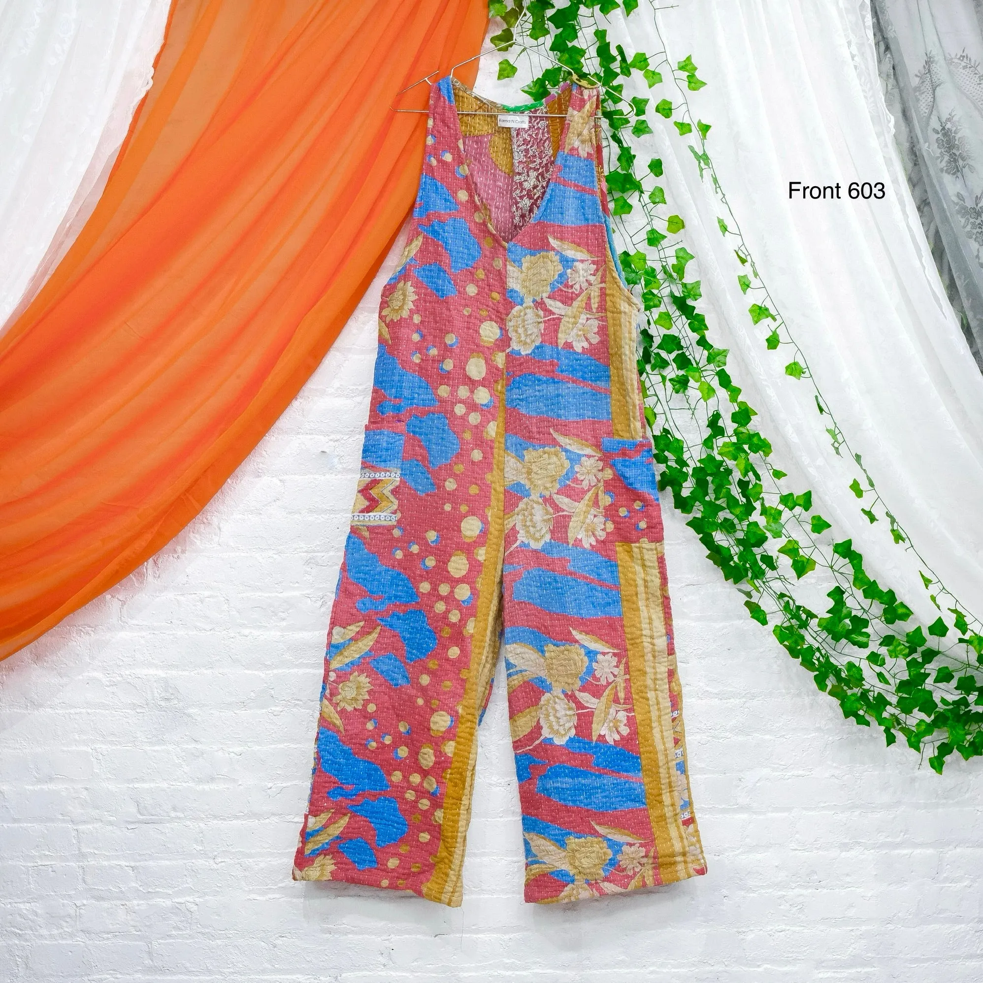 Kantha Wide Leg Jumpsuits