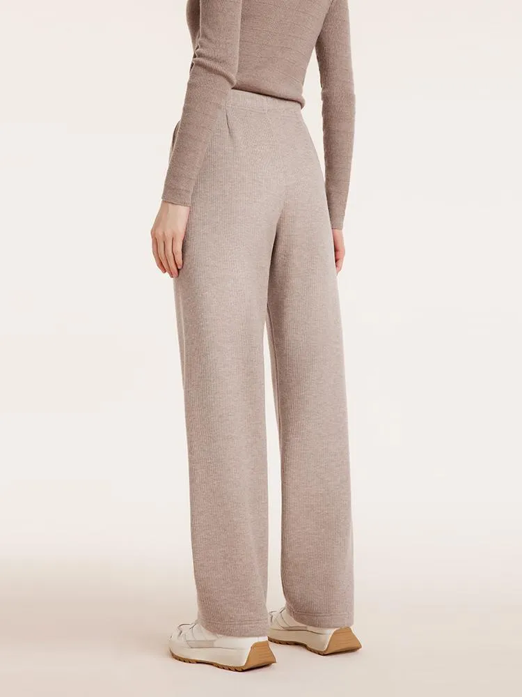 Knit Straight Full Length Pants