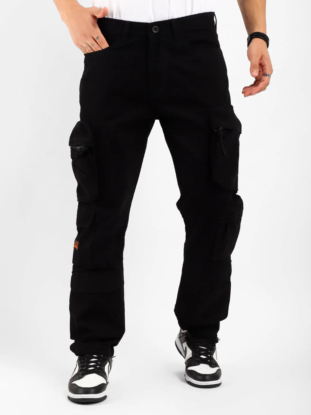 Kyubic Black Cargo Pants