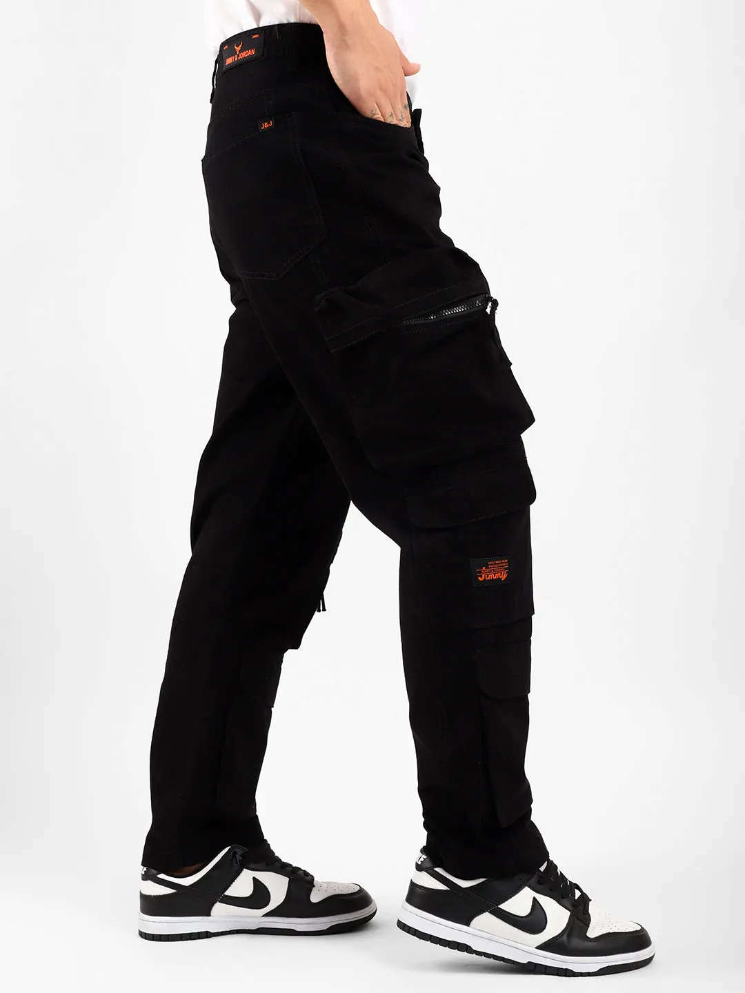 Kyubic Black Cargo Pants