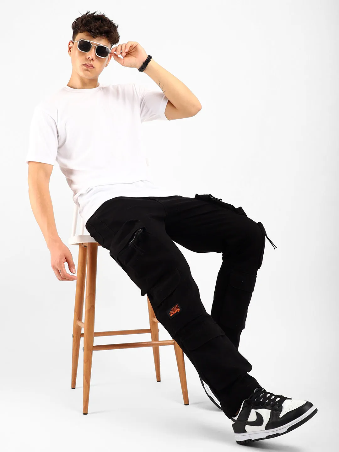 Kyubic Black Cargo Pants