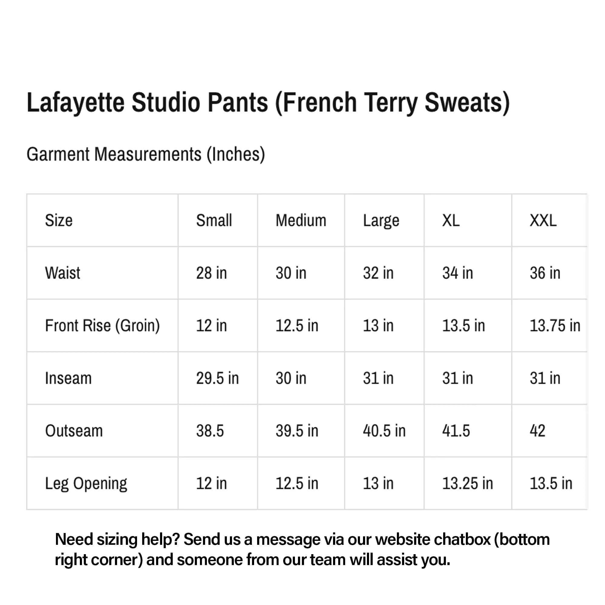 Lafayette Flare Studio Pants (Sweats)