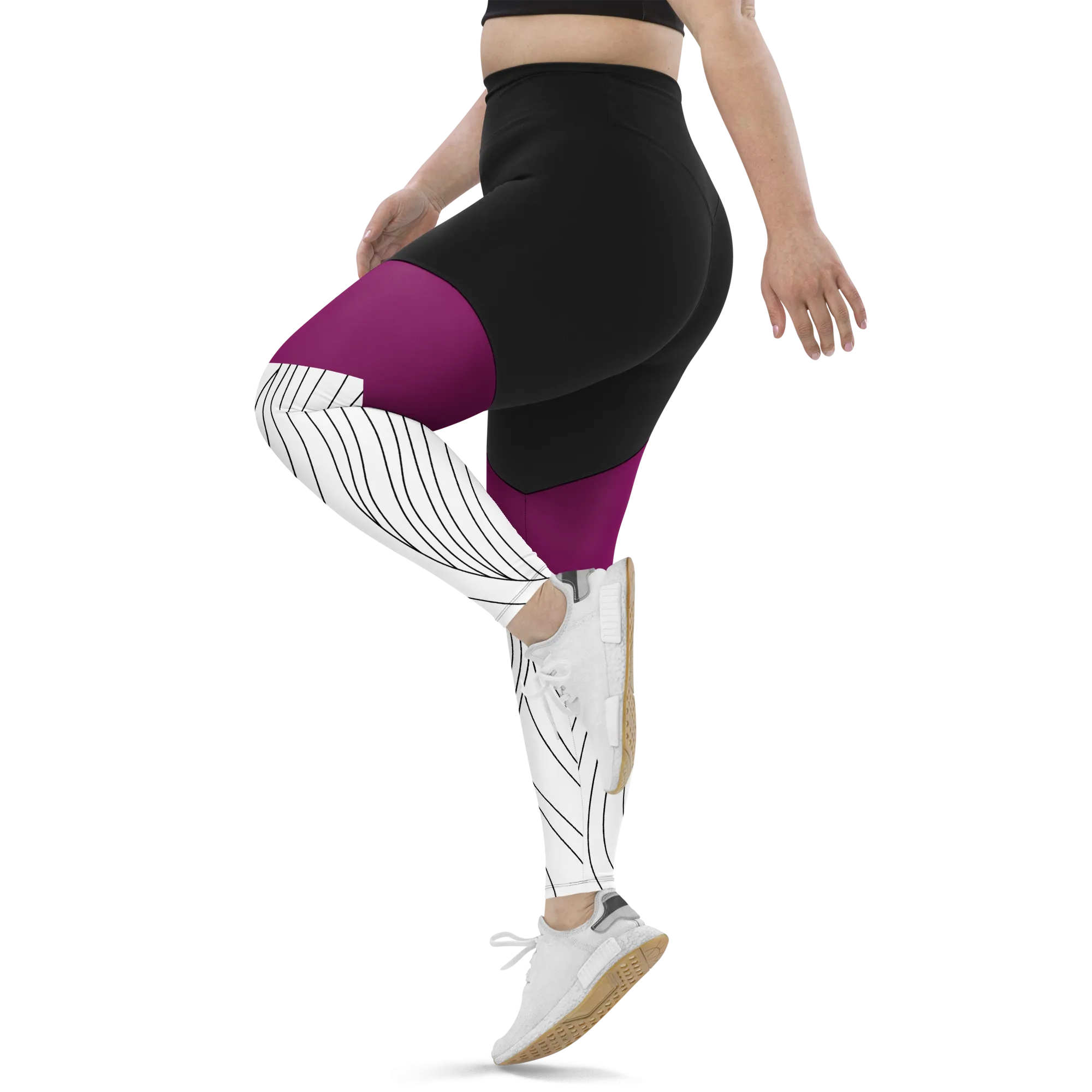 Lined Wine Compression Leggings