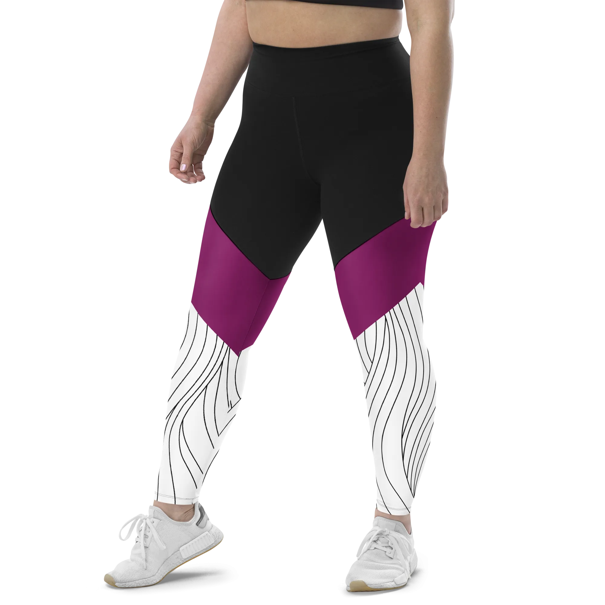 Lined Wine Compression Leggings