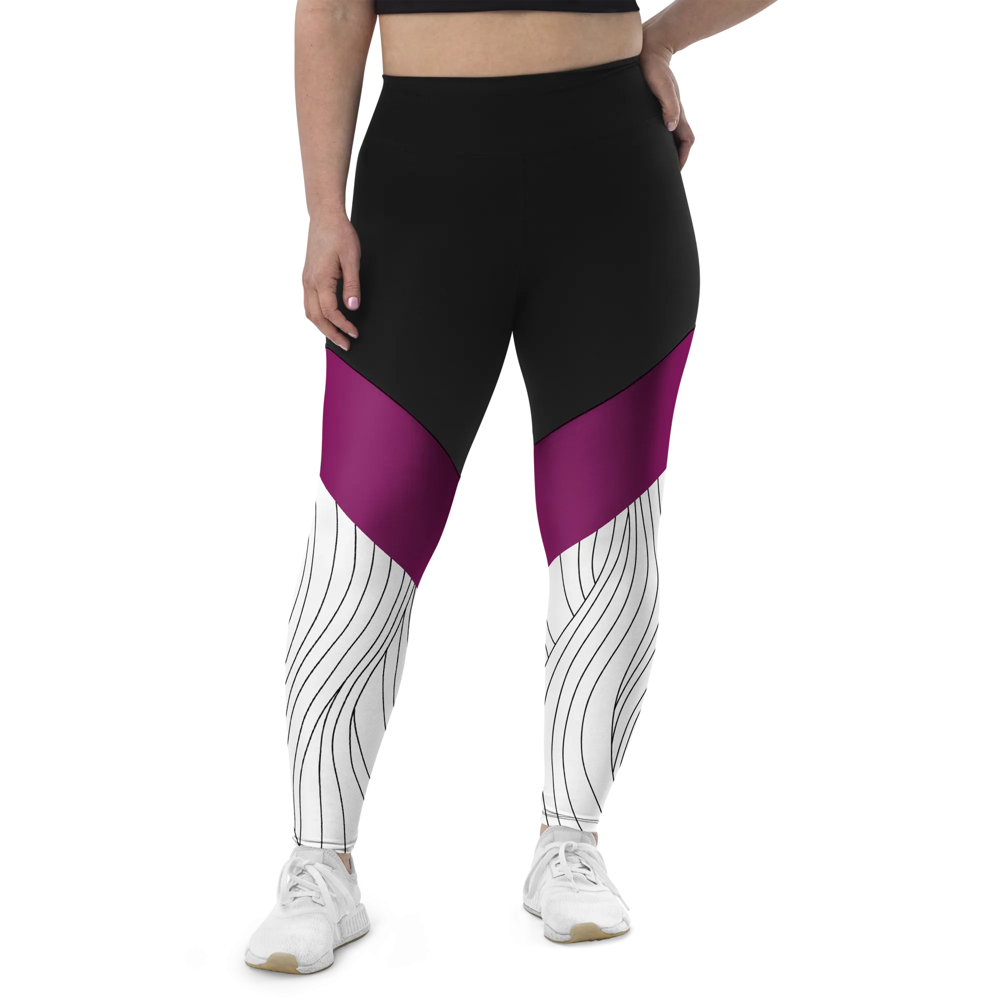 Lined Wine Compression Leggings