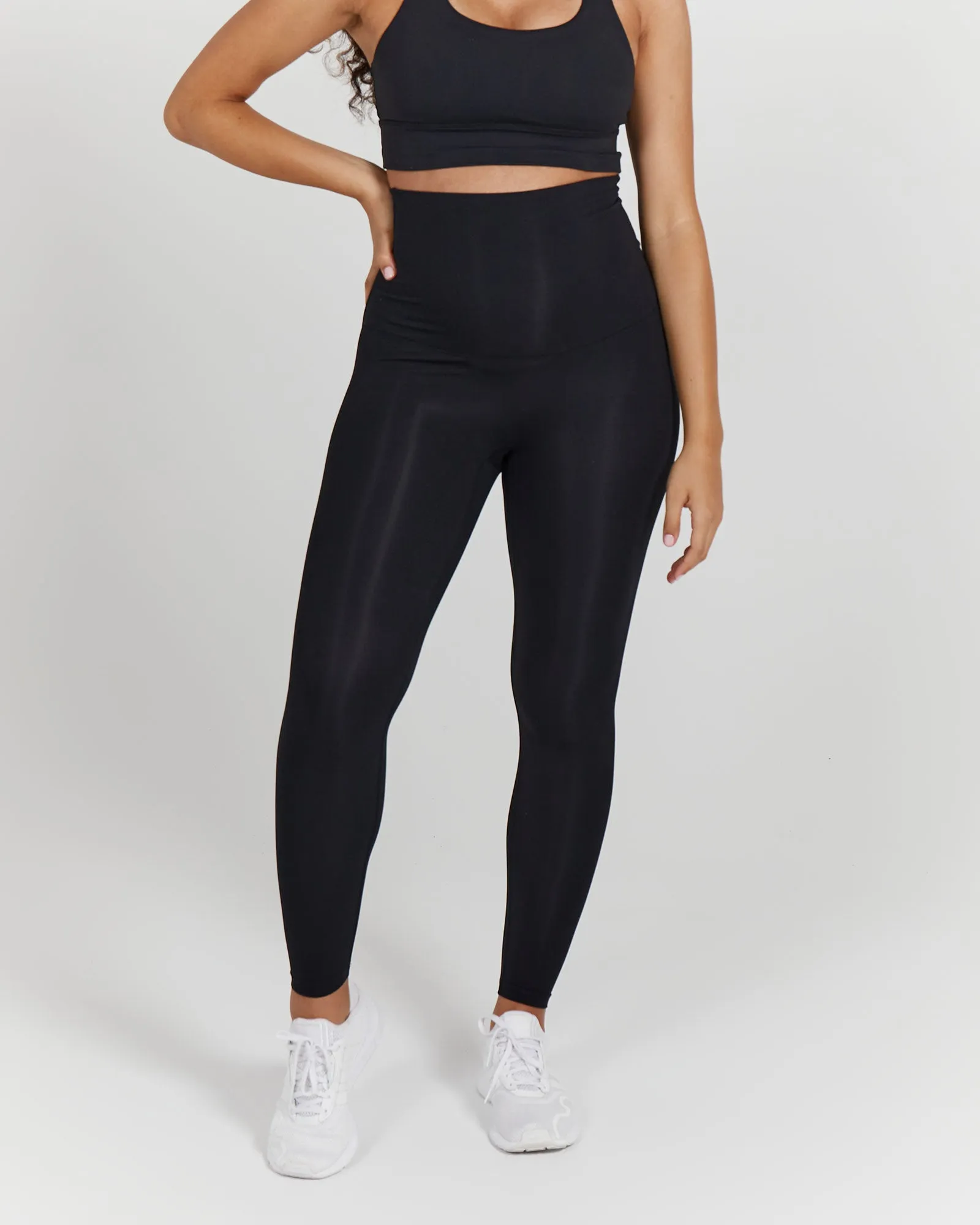 LUXE MATERNITY LEGGINGS FULL - BLACK