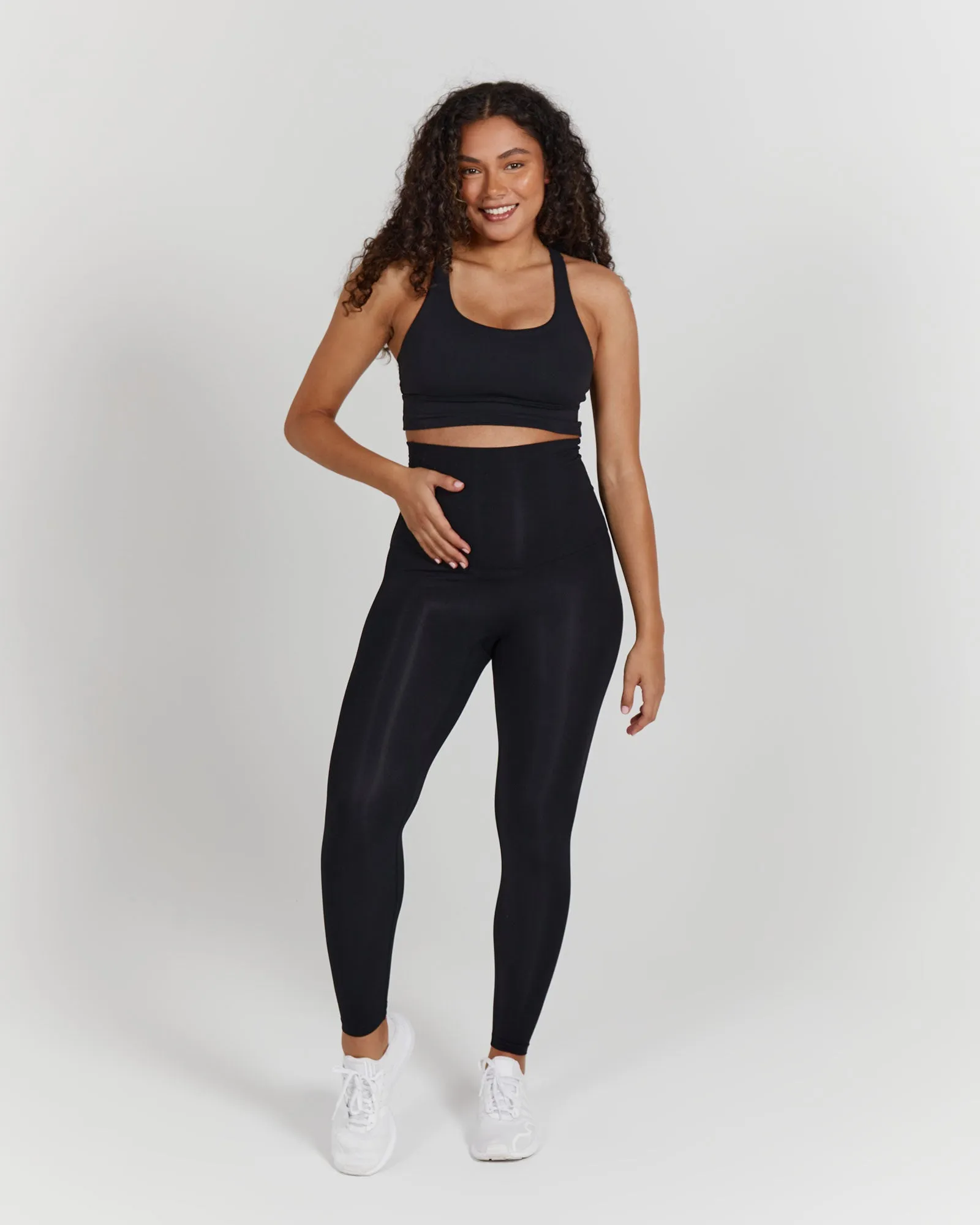 LUXE MATERNITY LEGGINGS FULL - BLACK