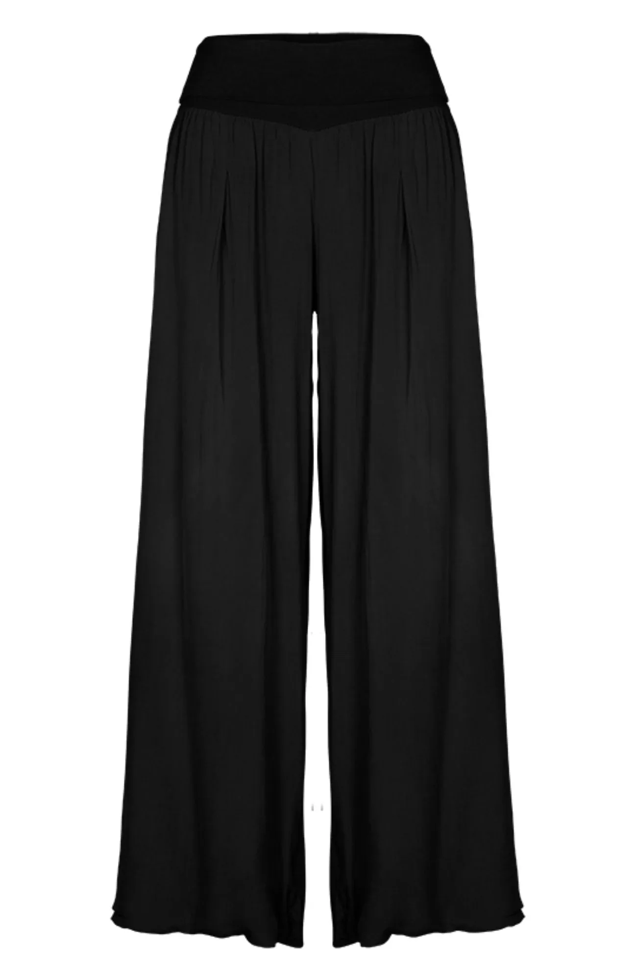 M Made in Italy - Bohemian Wide Leg High-Waist Pants Plus Size