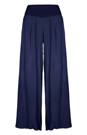 M Made in Italy - Bohemian Wide Leg High-Waist Pants Plus Size