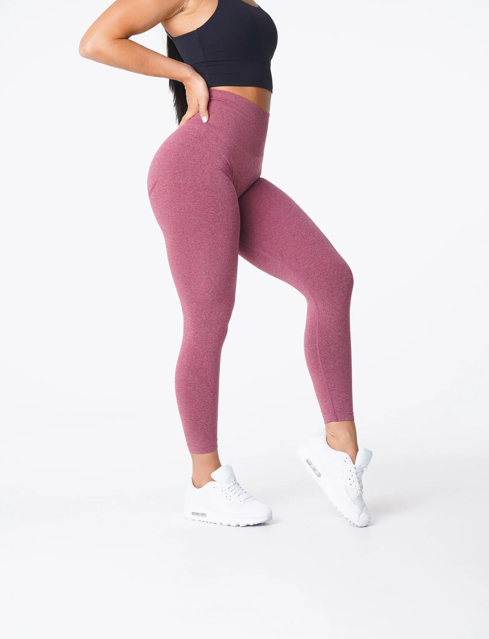 Maroon Curve Seamless Leggings