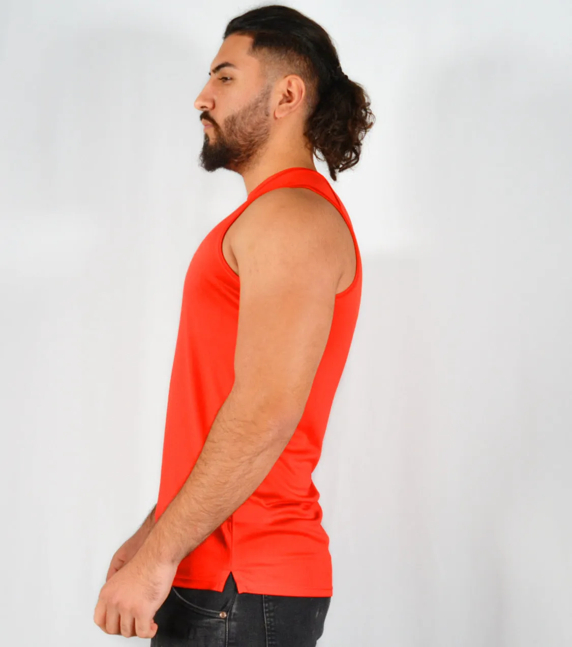 Mens O.G 1 Sports Red Fit Tank Vest Top