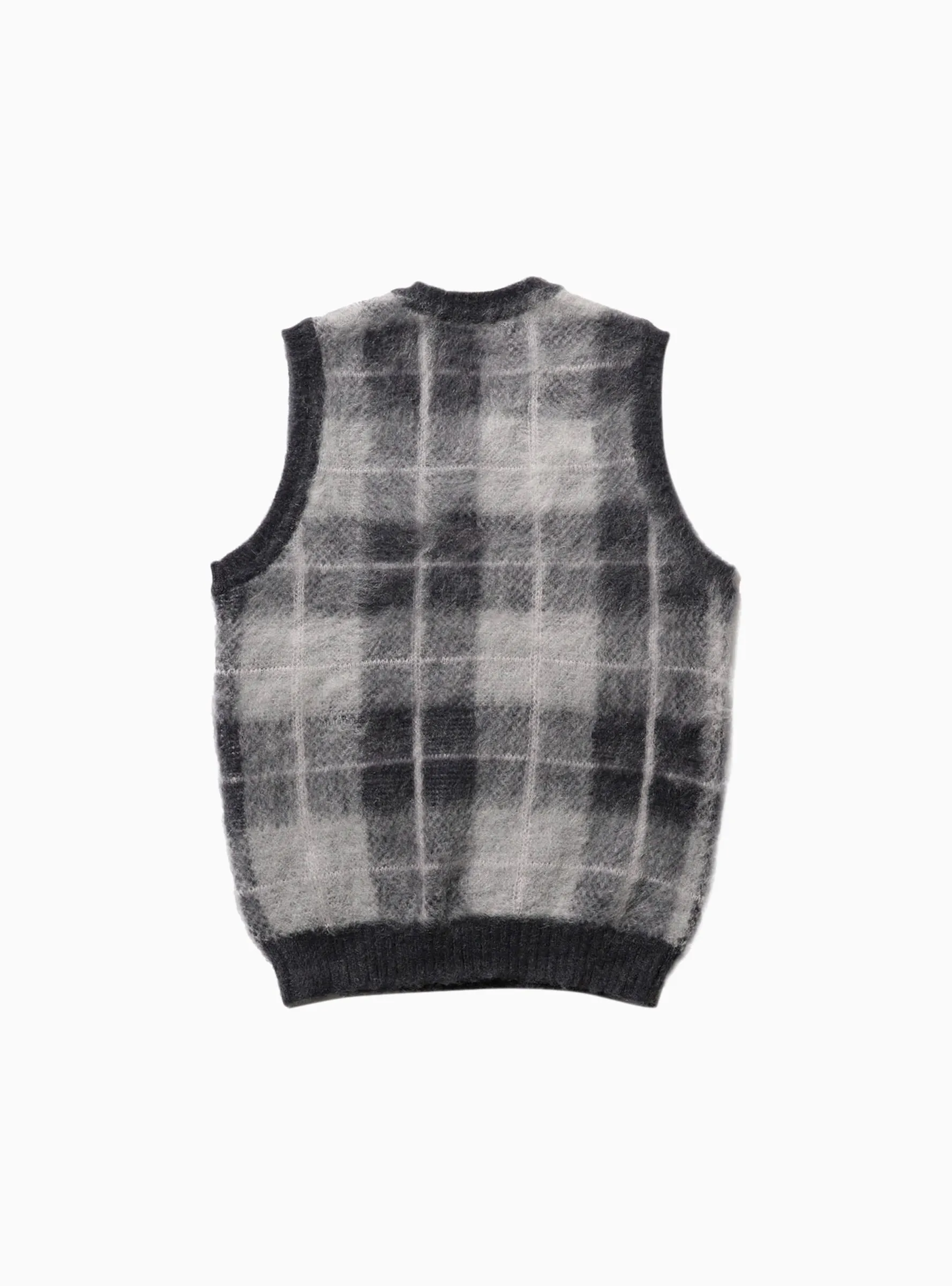 Mohair Vest Grey Check