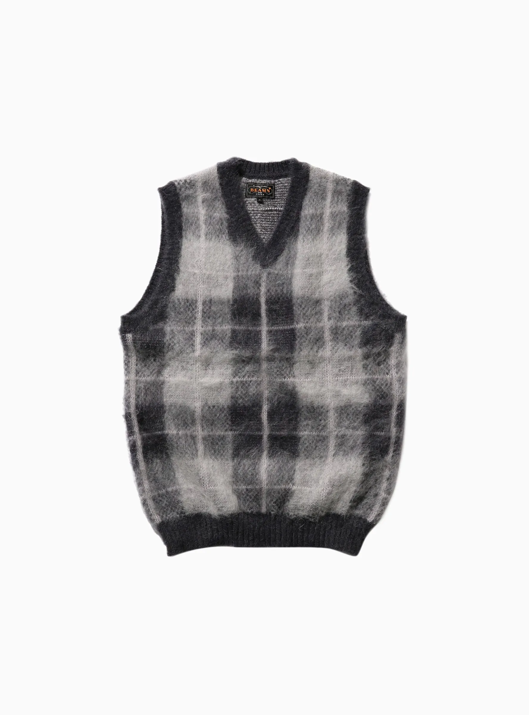 Mohair Vest Grey Check