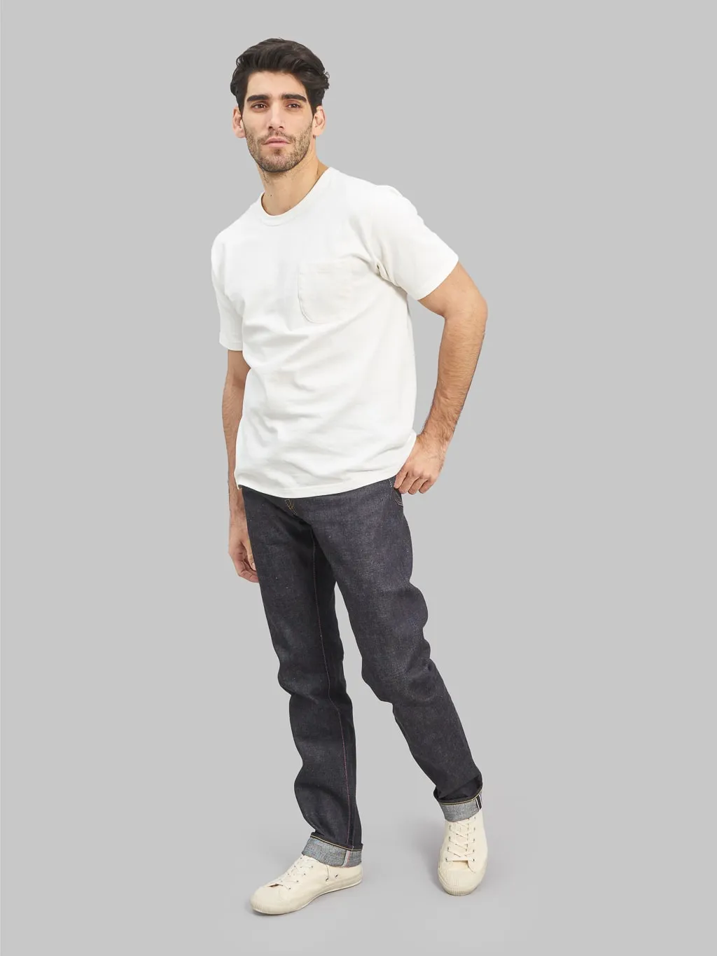 Momotaro 0605-13 13oz Natural Tapered Jeans