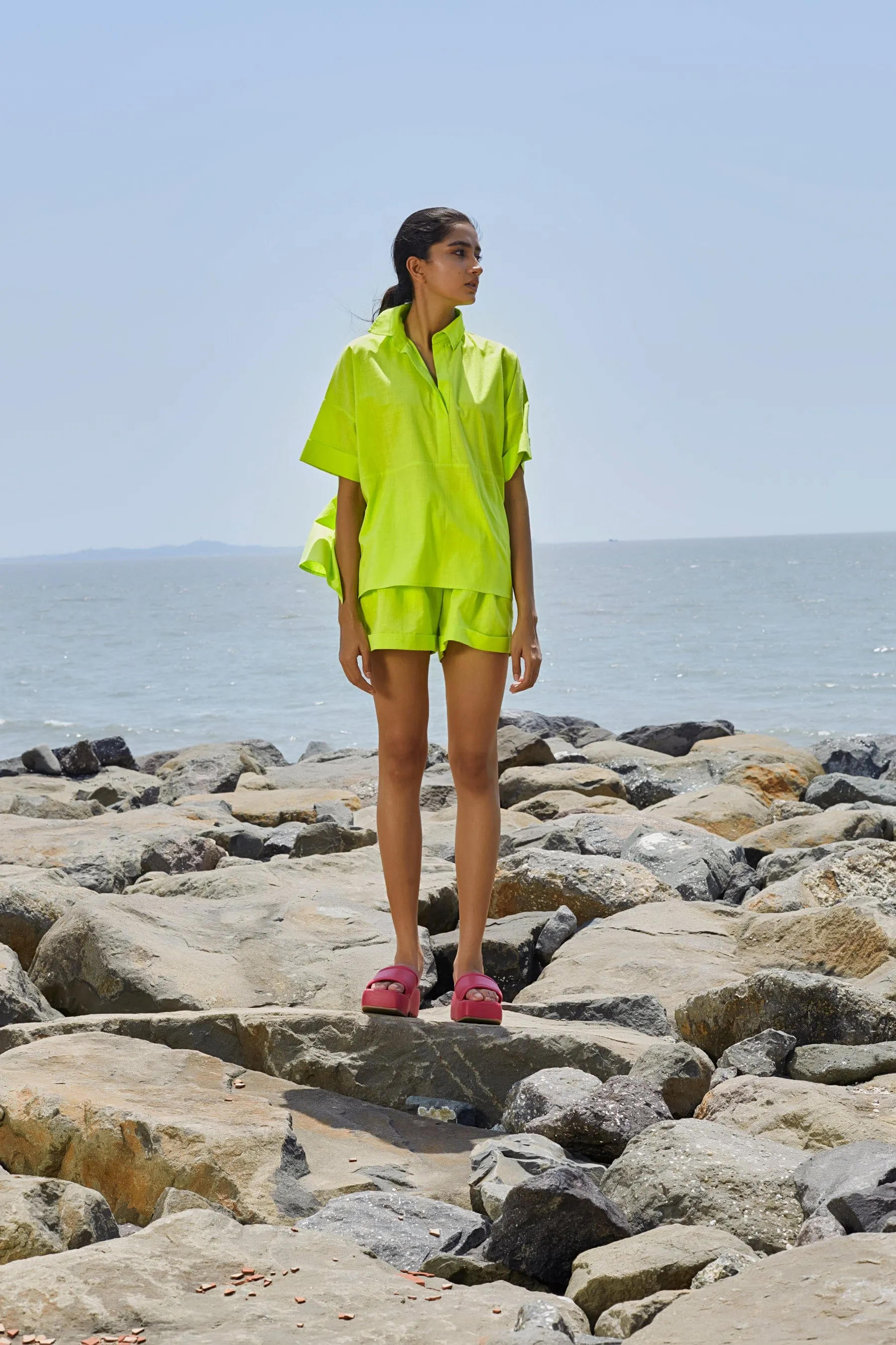 Neon Green PL Shorts