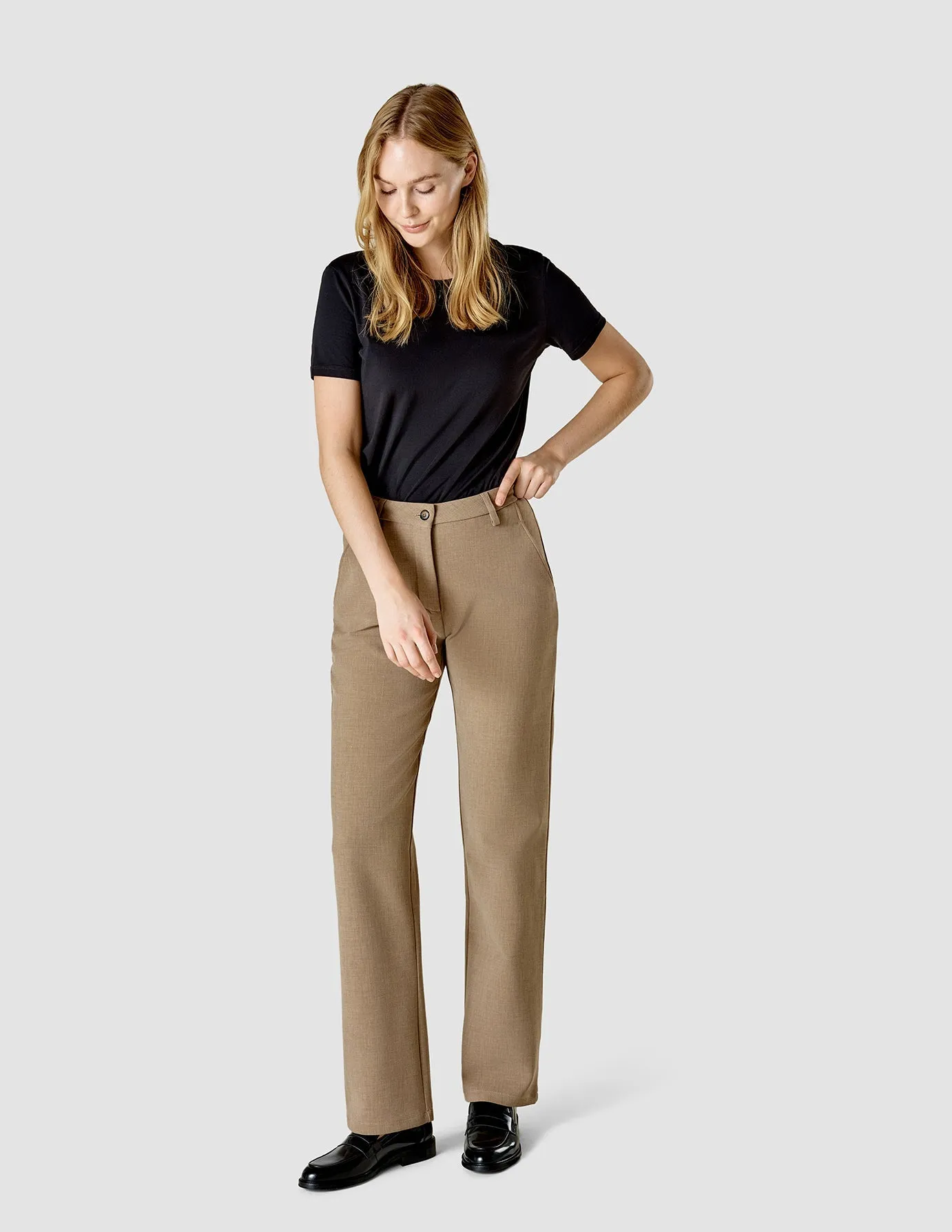 No. 1 Pants Straight Cappuccino