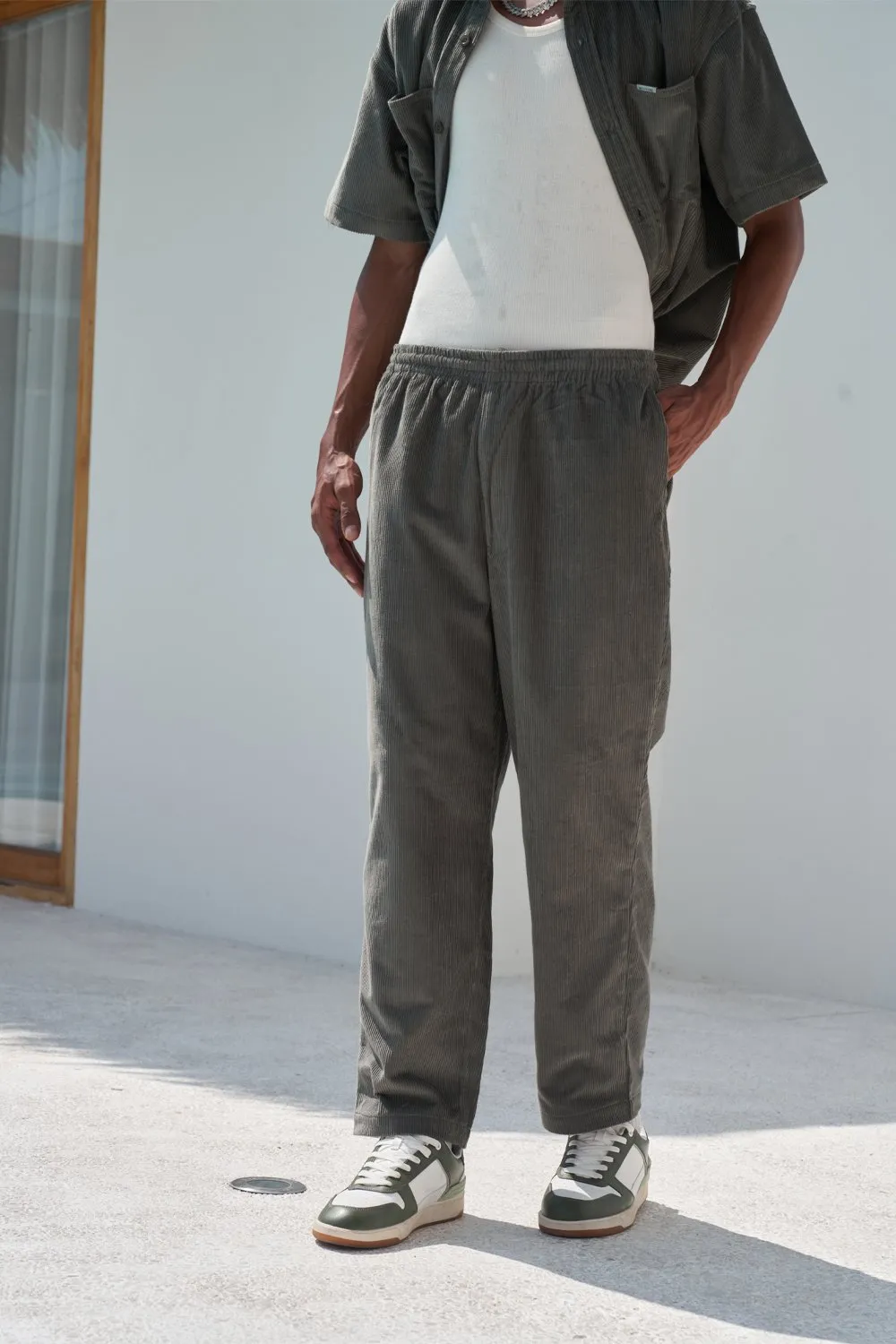 Olive Corduroy Pants