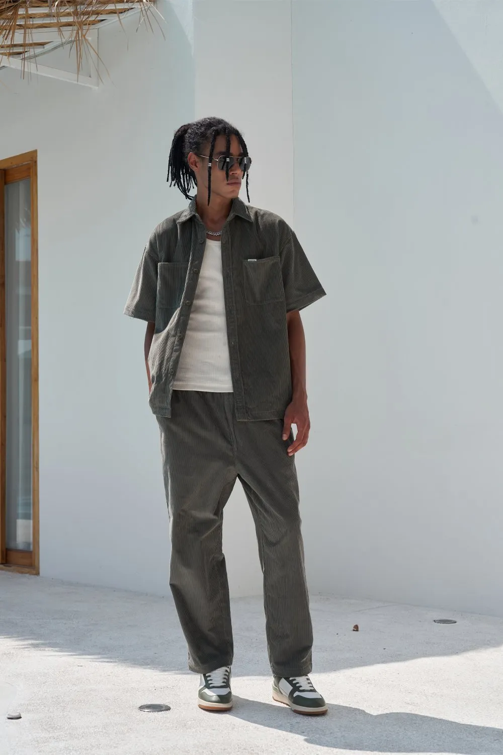 Olive Corduroy Pants