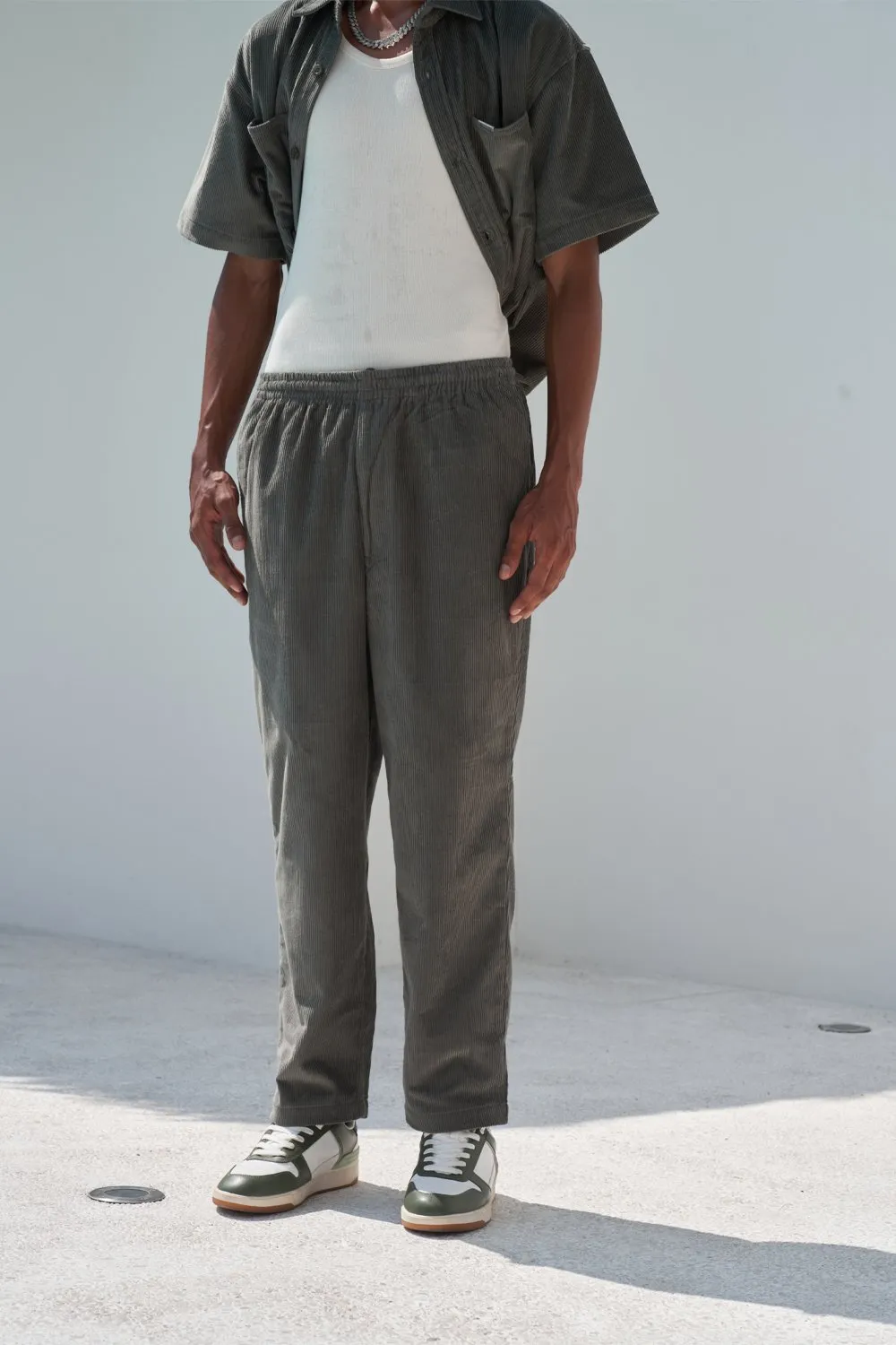 Olive Corduroy Pants