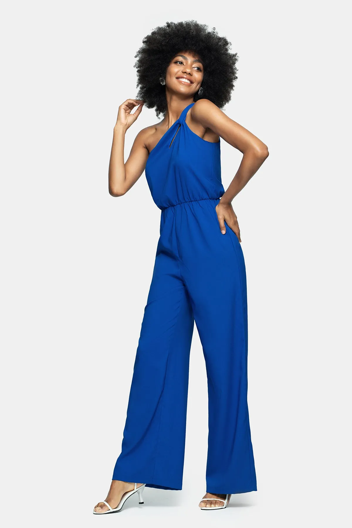 One-Shoulder Wide-Leg Jumpsuit