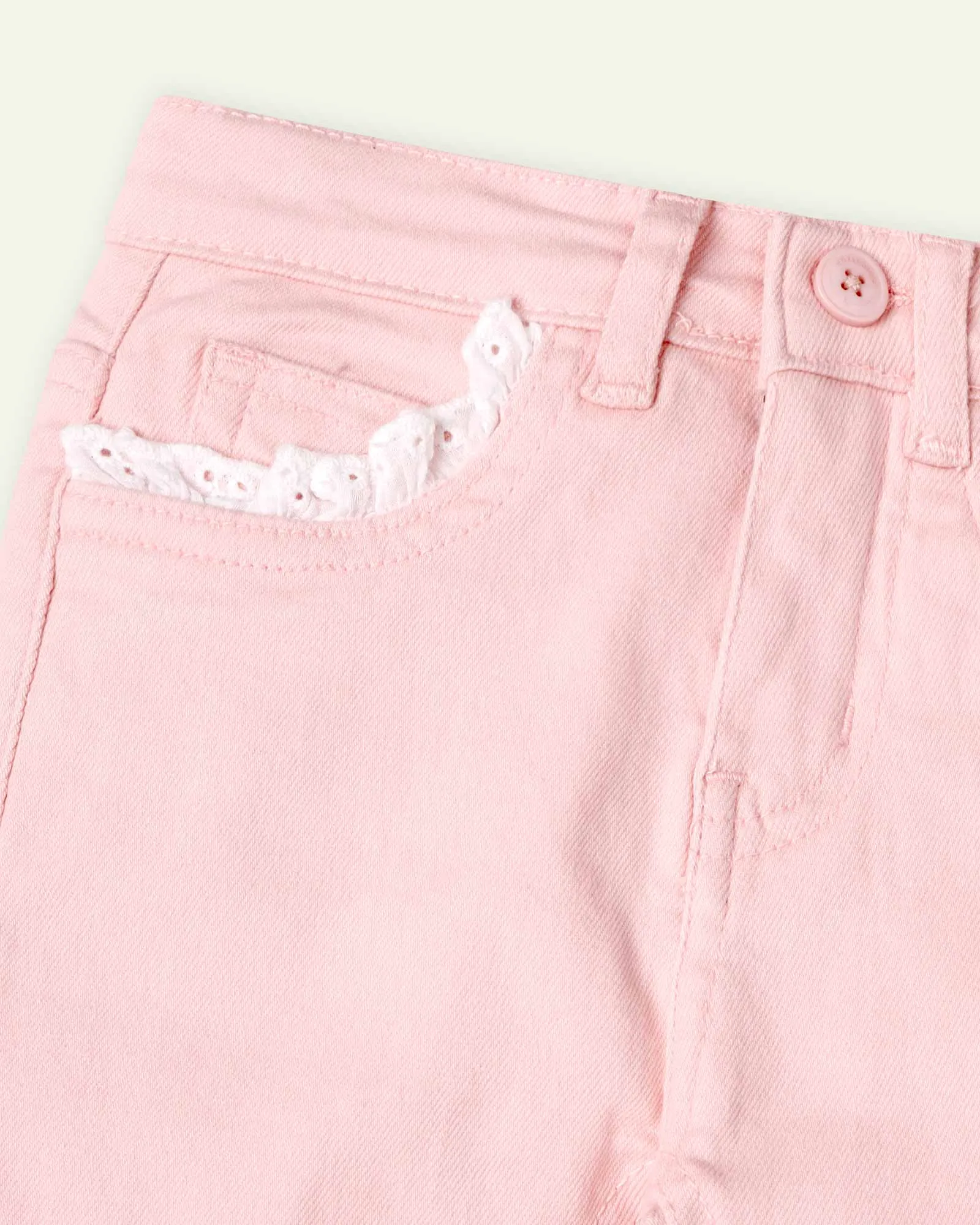 Pink Laced Slim fit Pants