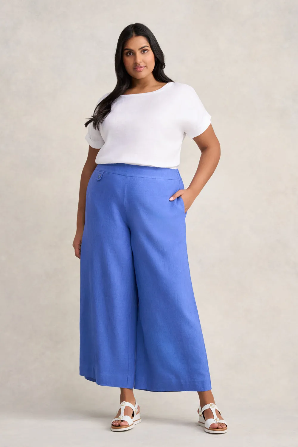 Pocket Detail Wide Leg Pant