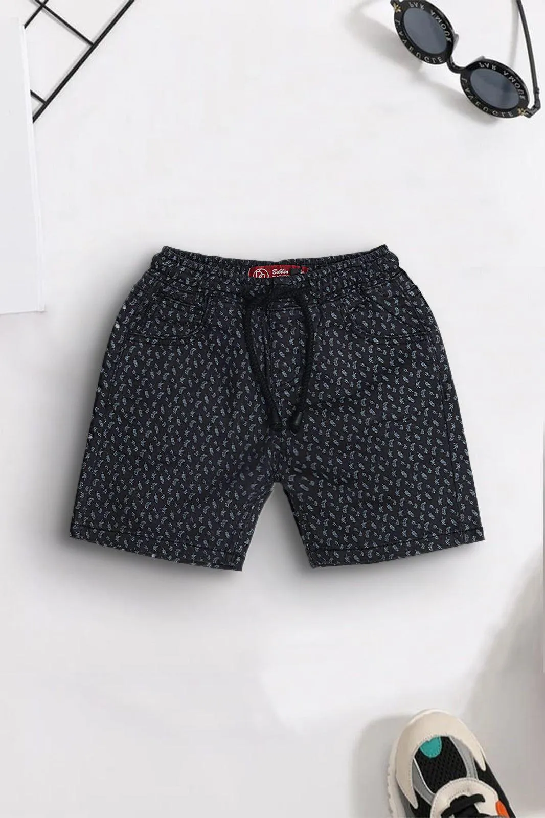 Printed Dark Grey Shorts