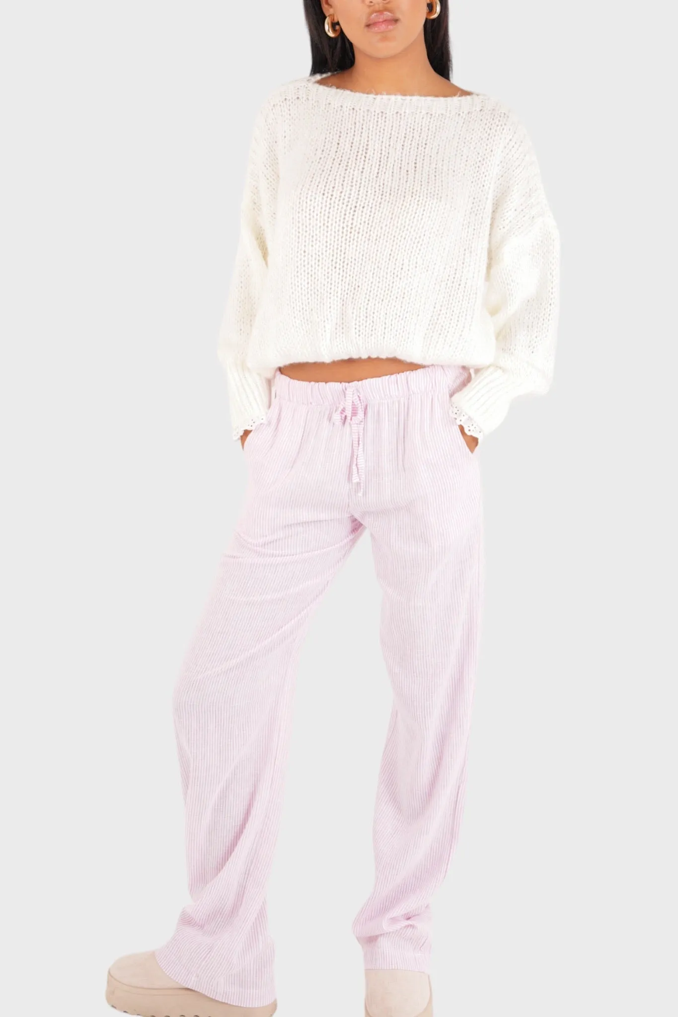 "Stockholm" pants striped pink