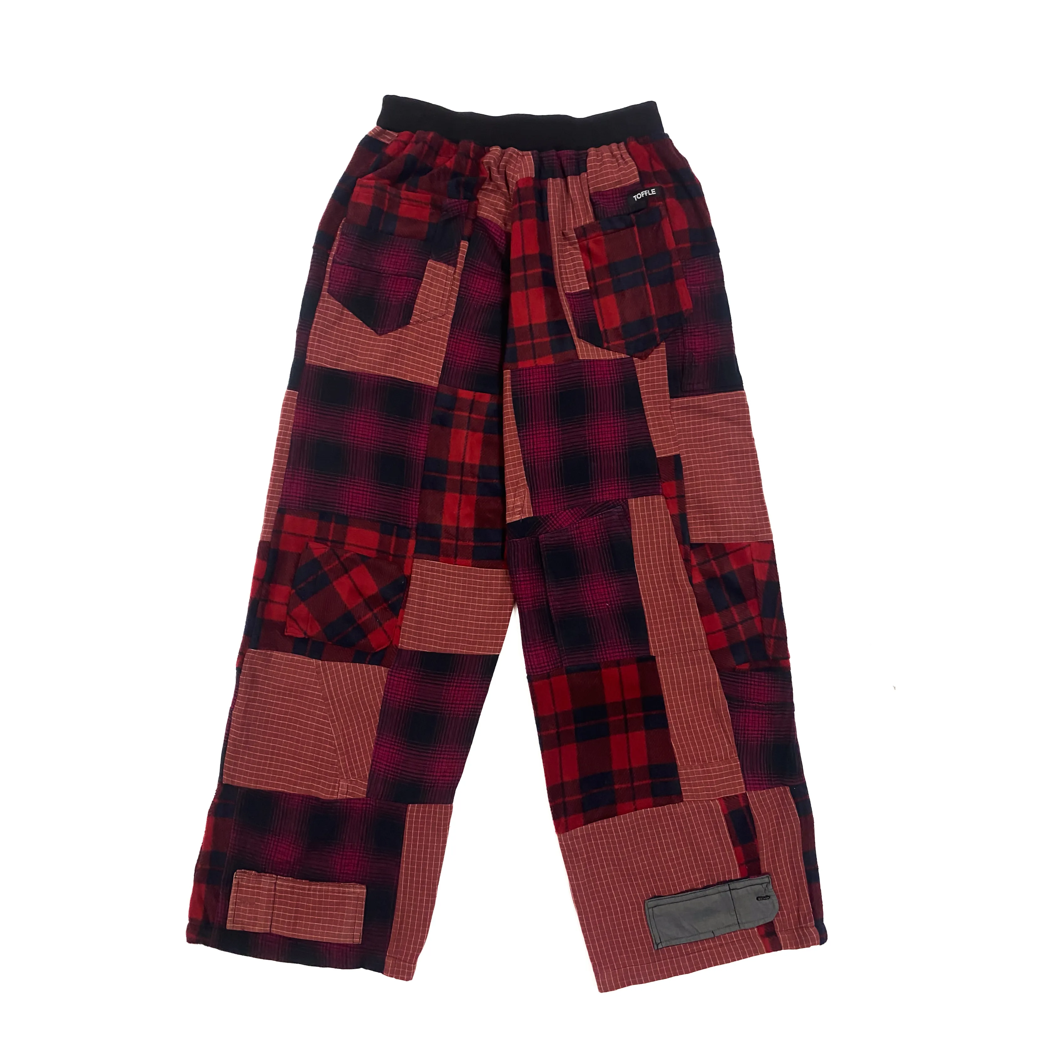 Red Shirt Patchwork Pants