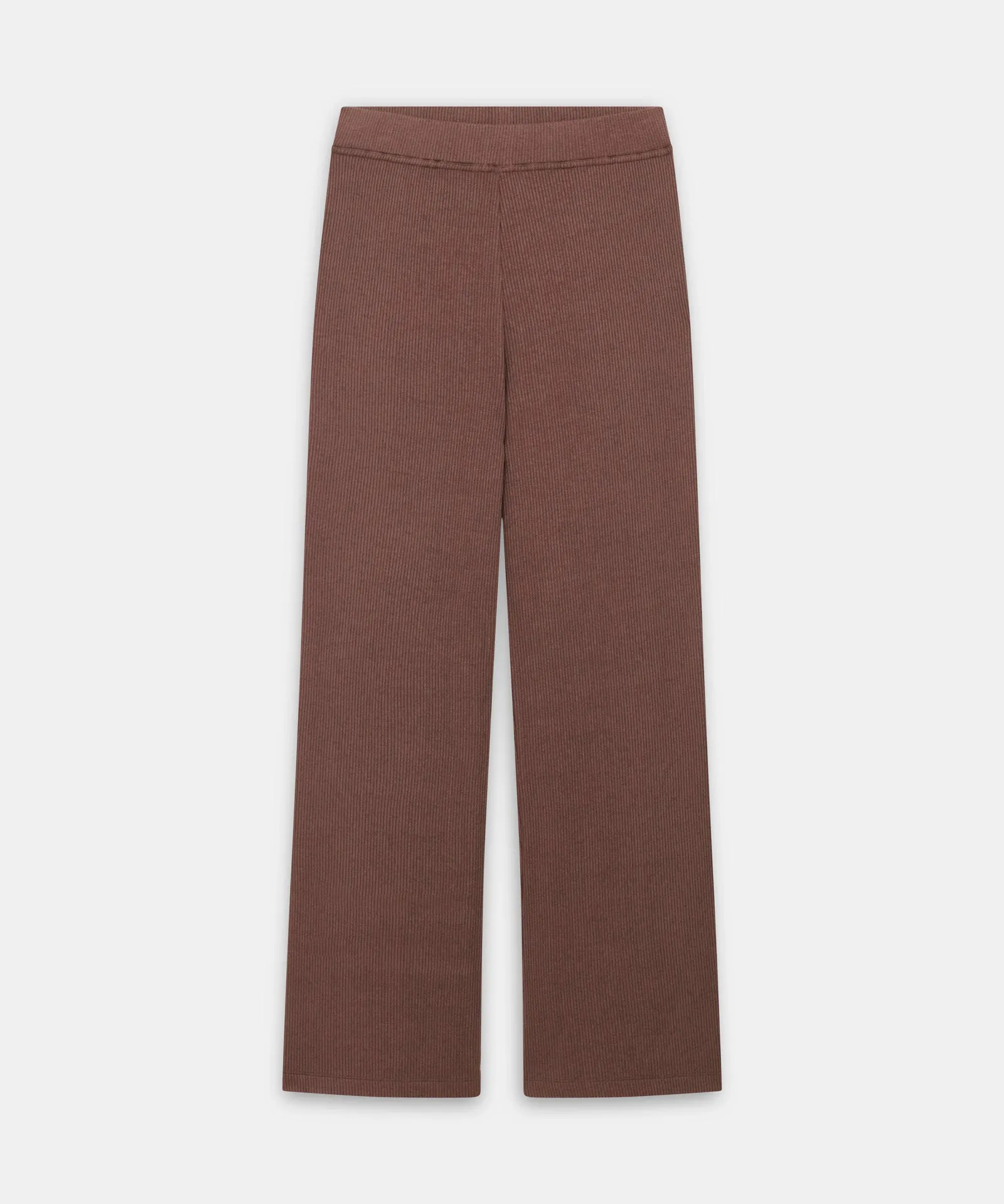 Ribbed Lightweight Wide Leg Pants