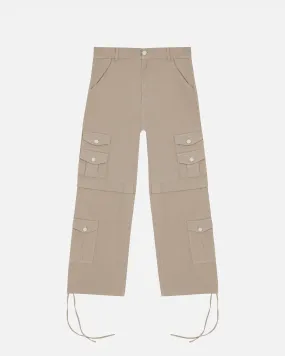 Riviera Wide Cargo Pants Cream