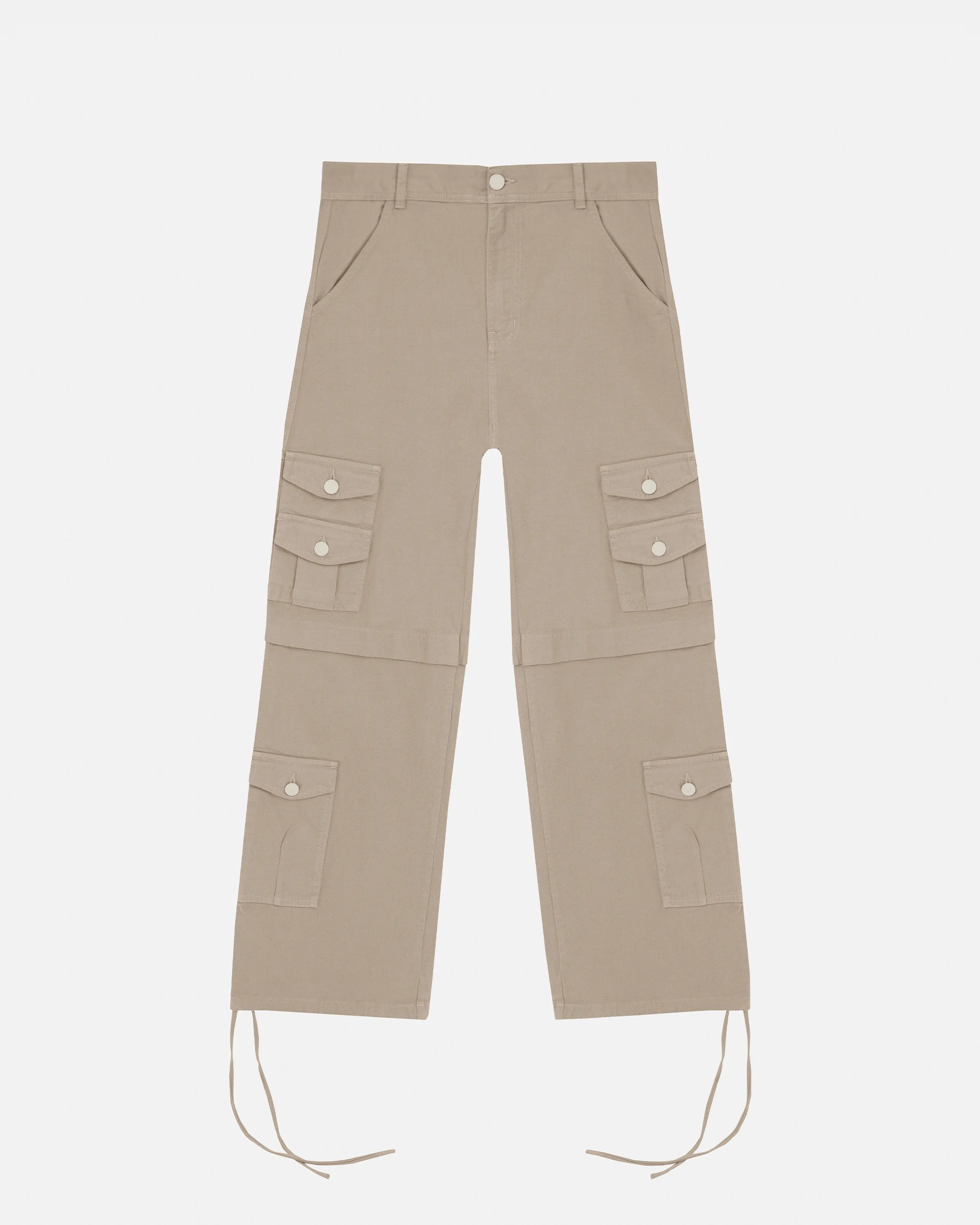 Riviera Wide Cargo Pants Cream