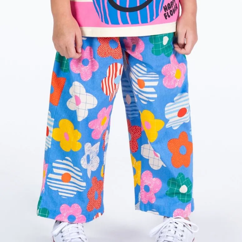 Rock Your Kid Happy Flowers Wide Leg Pants