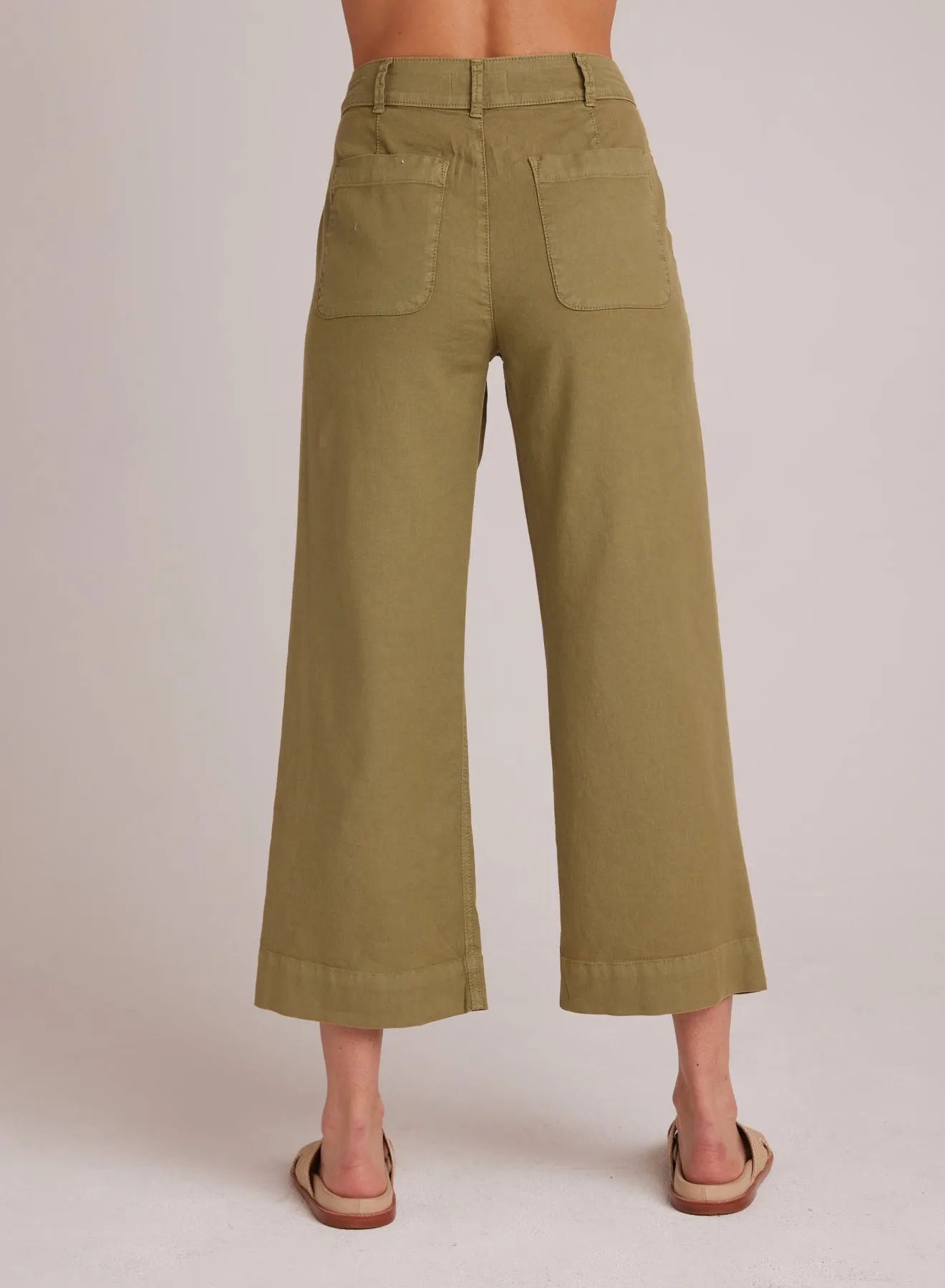 Saige Wide Leg Crop - Tropical Olive