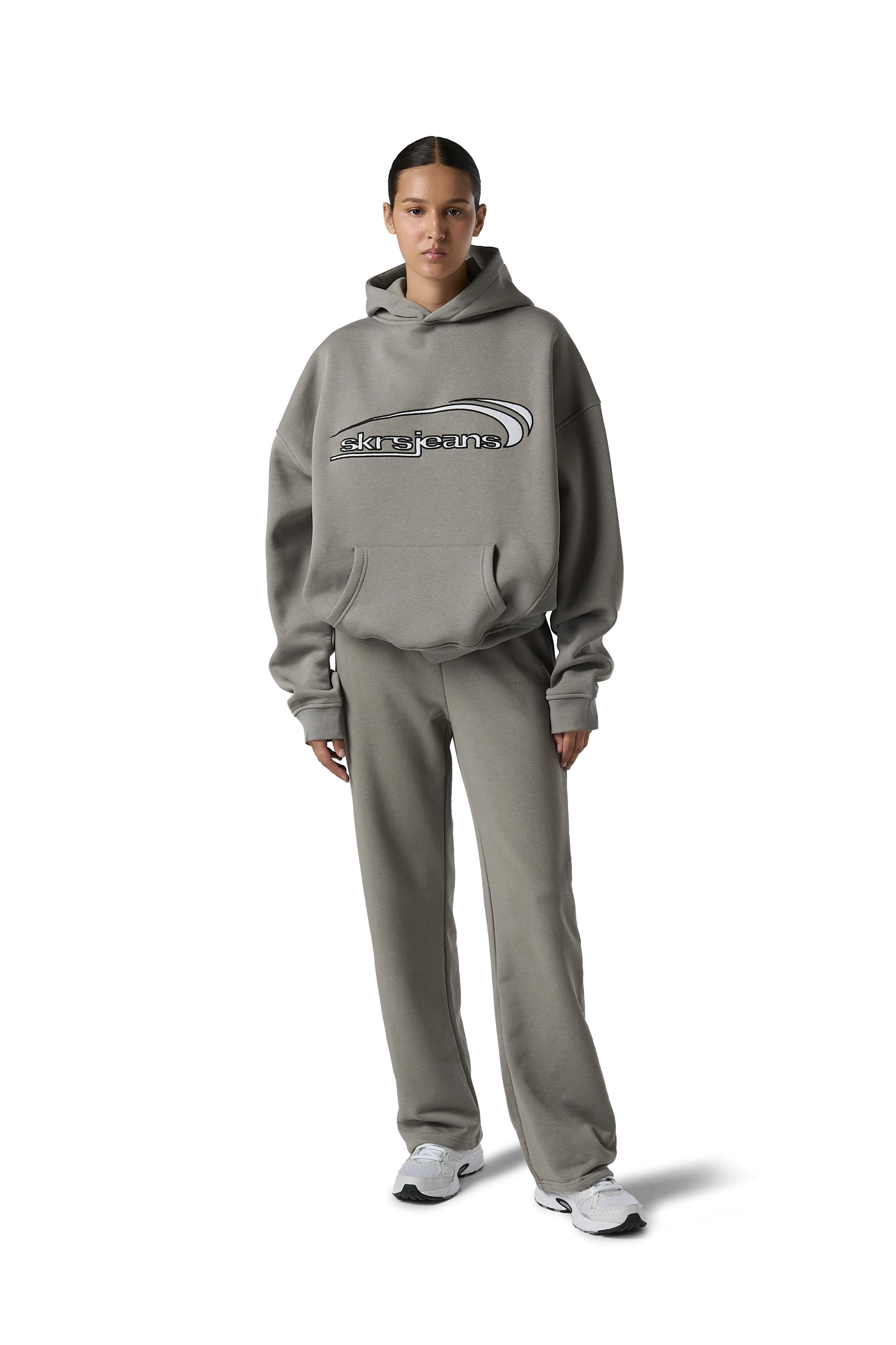 Series Wide Leg Sweatpants in Wolf