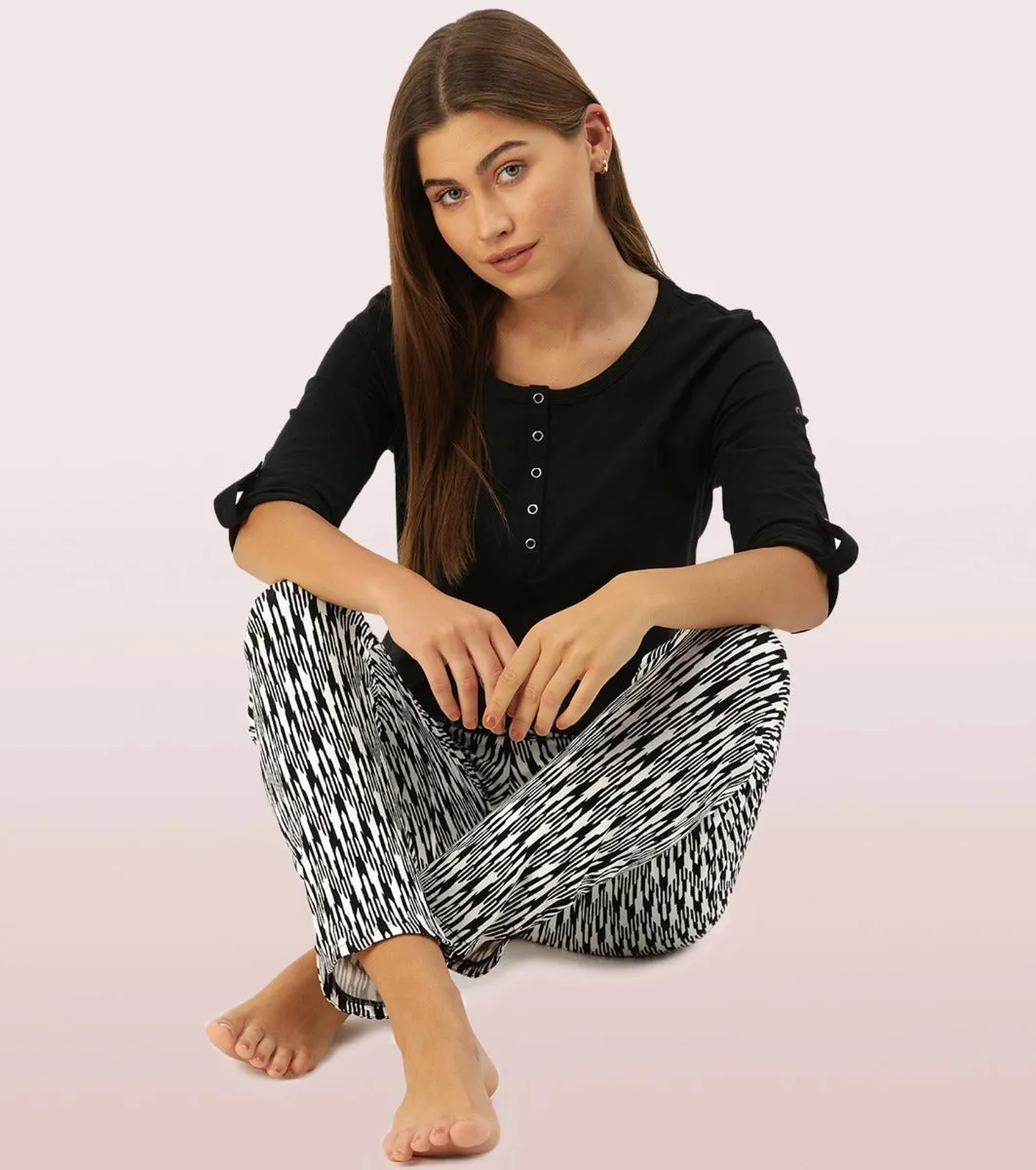 Shop-In Pants - Tapered Lounge Pants With Self Fabric Drawstring With Metal Ends