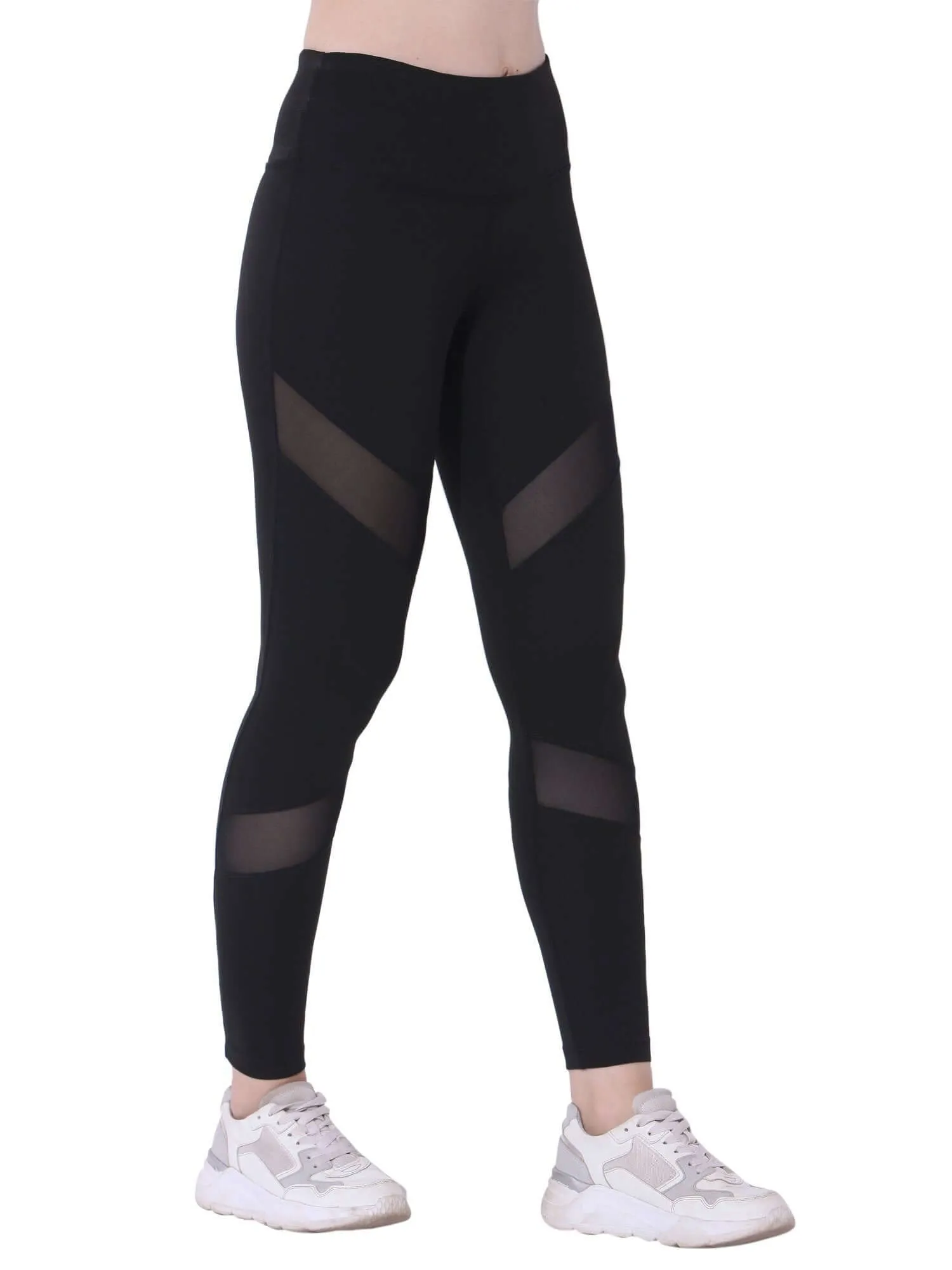 Silvertraq Mesh Cross Leggings Black