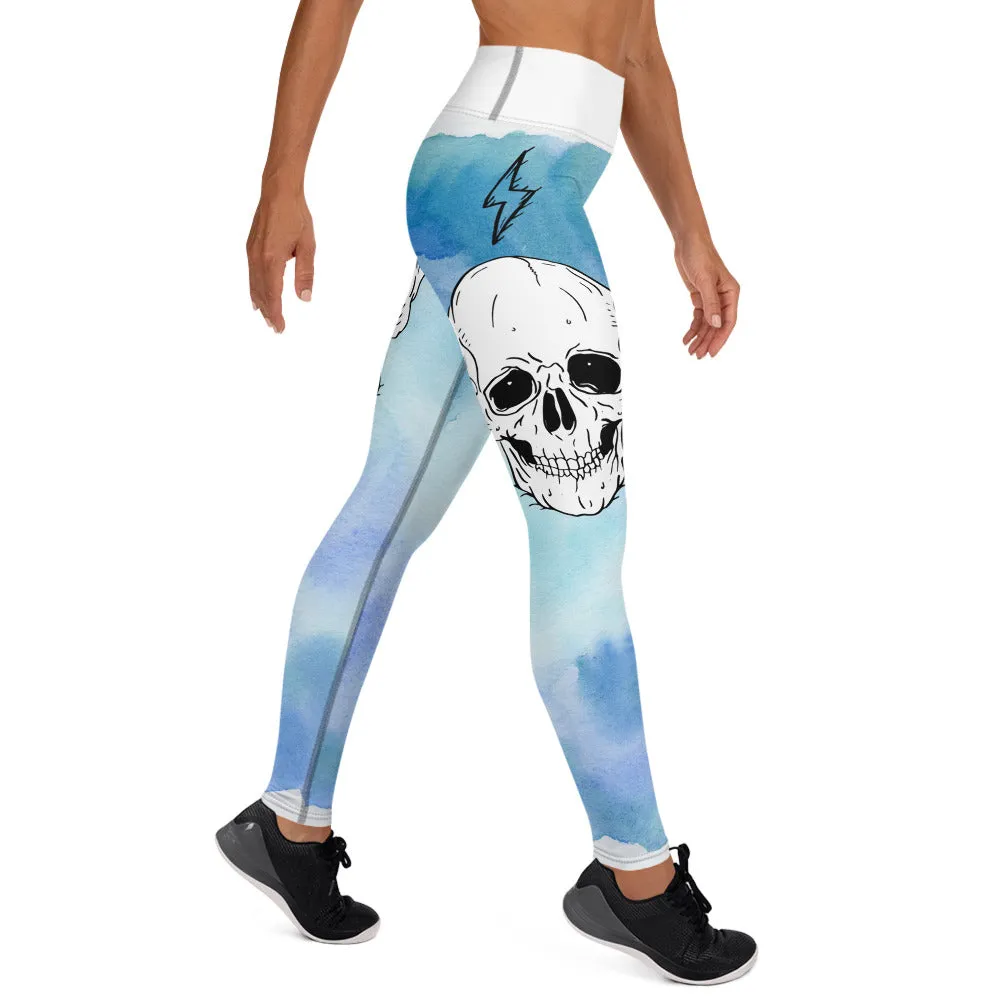 Skull Thunderbolt Yoga Leggings