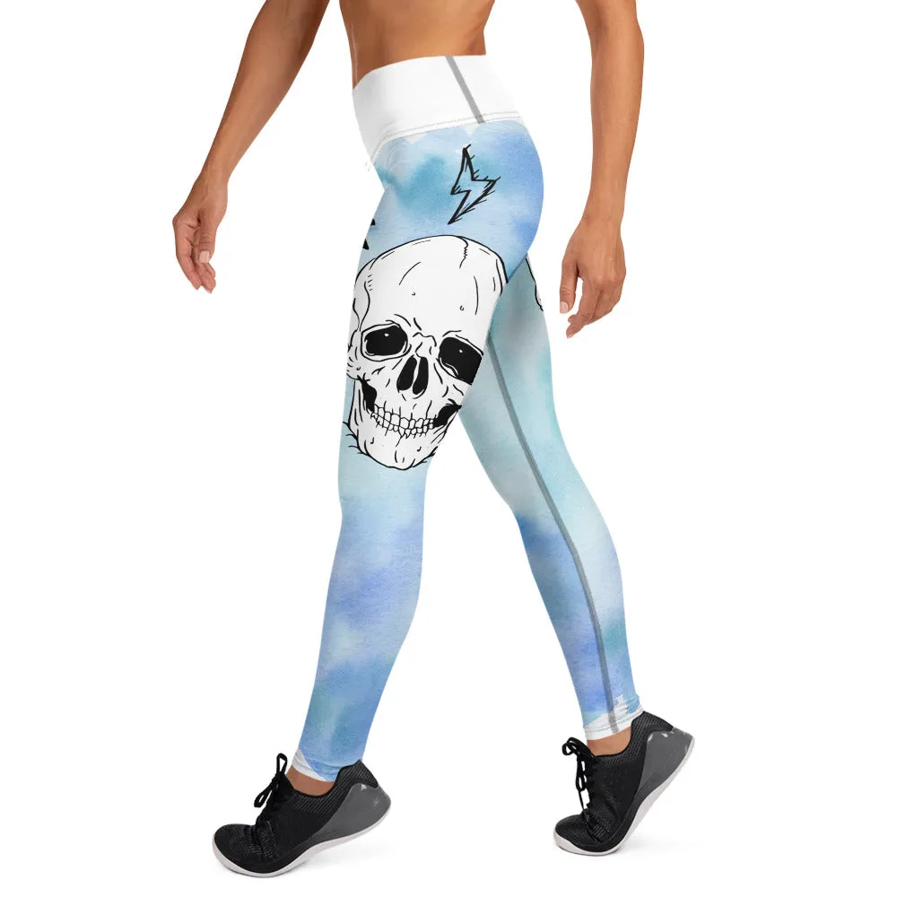 Skull Thunderbolt Yoga Leggings