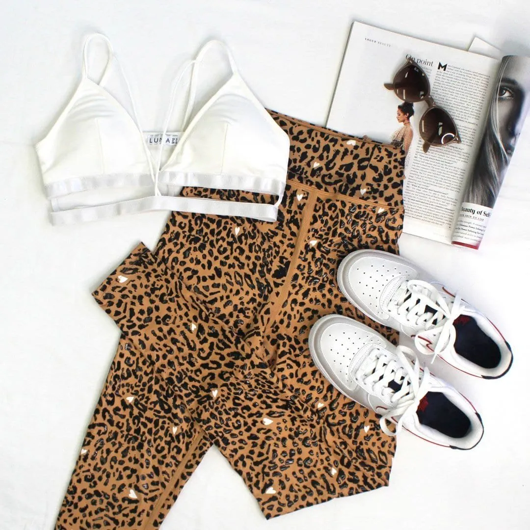 Sticky Grip Leggings - Brown Leopard