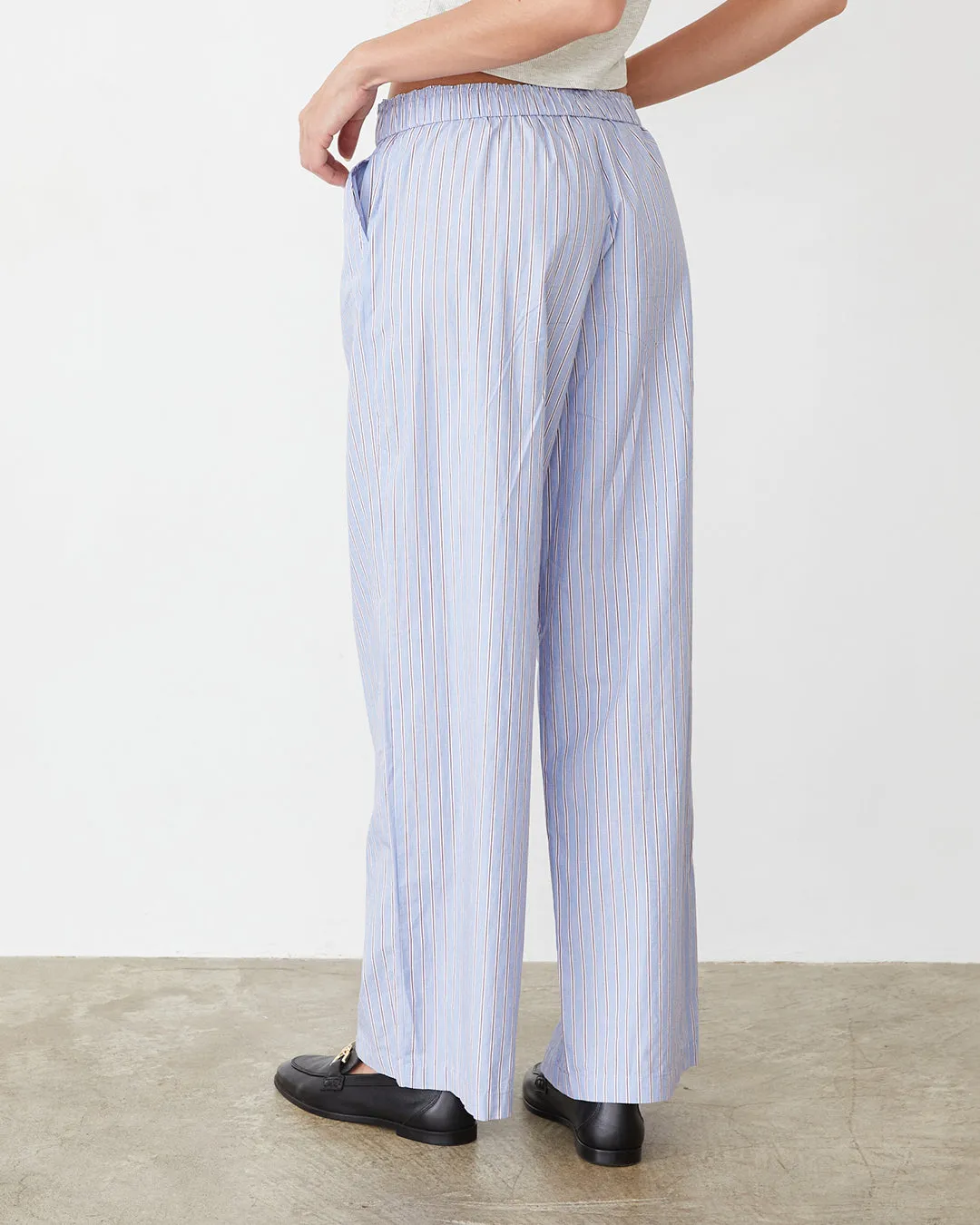 Stripe Poplin Boxer Pants