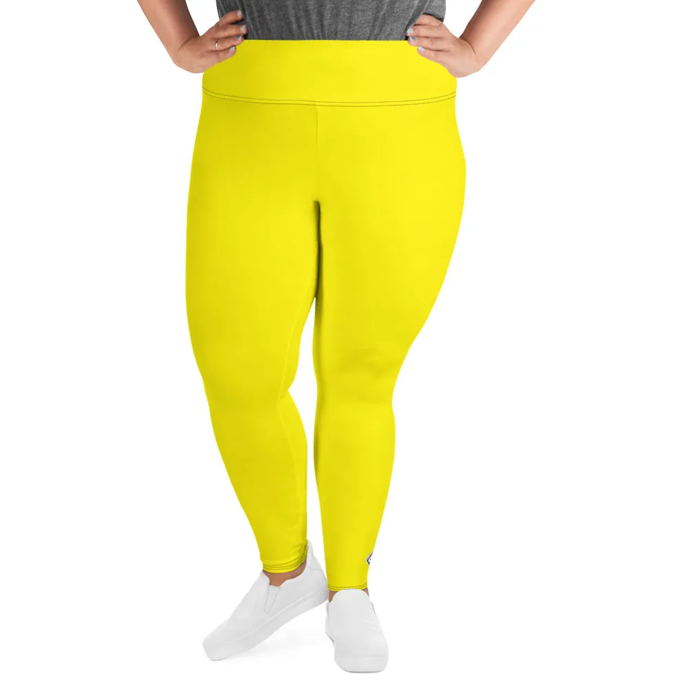 Sweat in Style: Plus Size Solid Yoga Pants for Women - Golden Sun