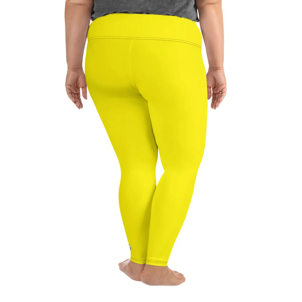 Sweat in Style: Plus Size Solid Yoga Pants for Women - Golden Sun