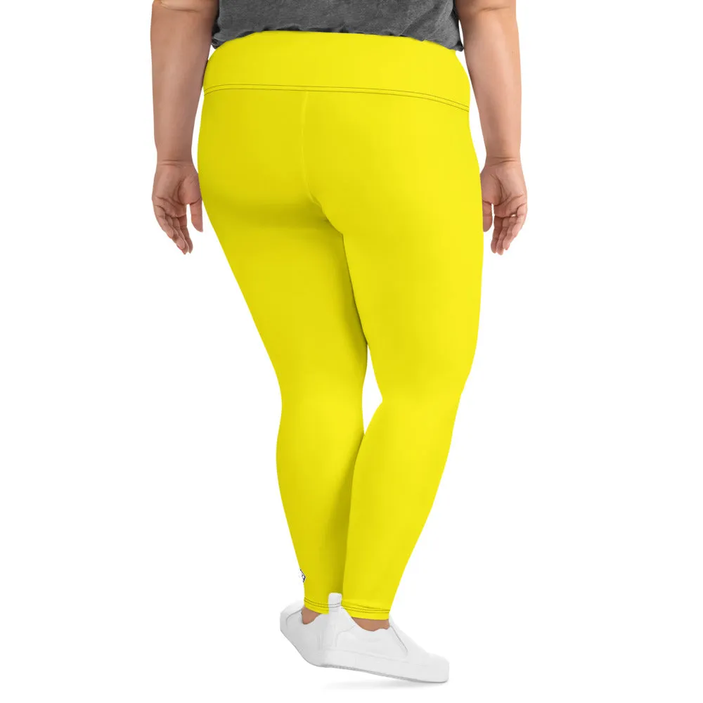 Sweat in Style: Plus Size Solid Yoga Pants for Women - Golden Sun