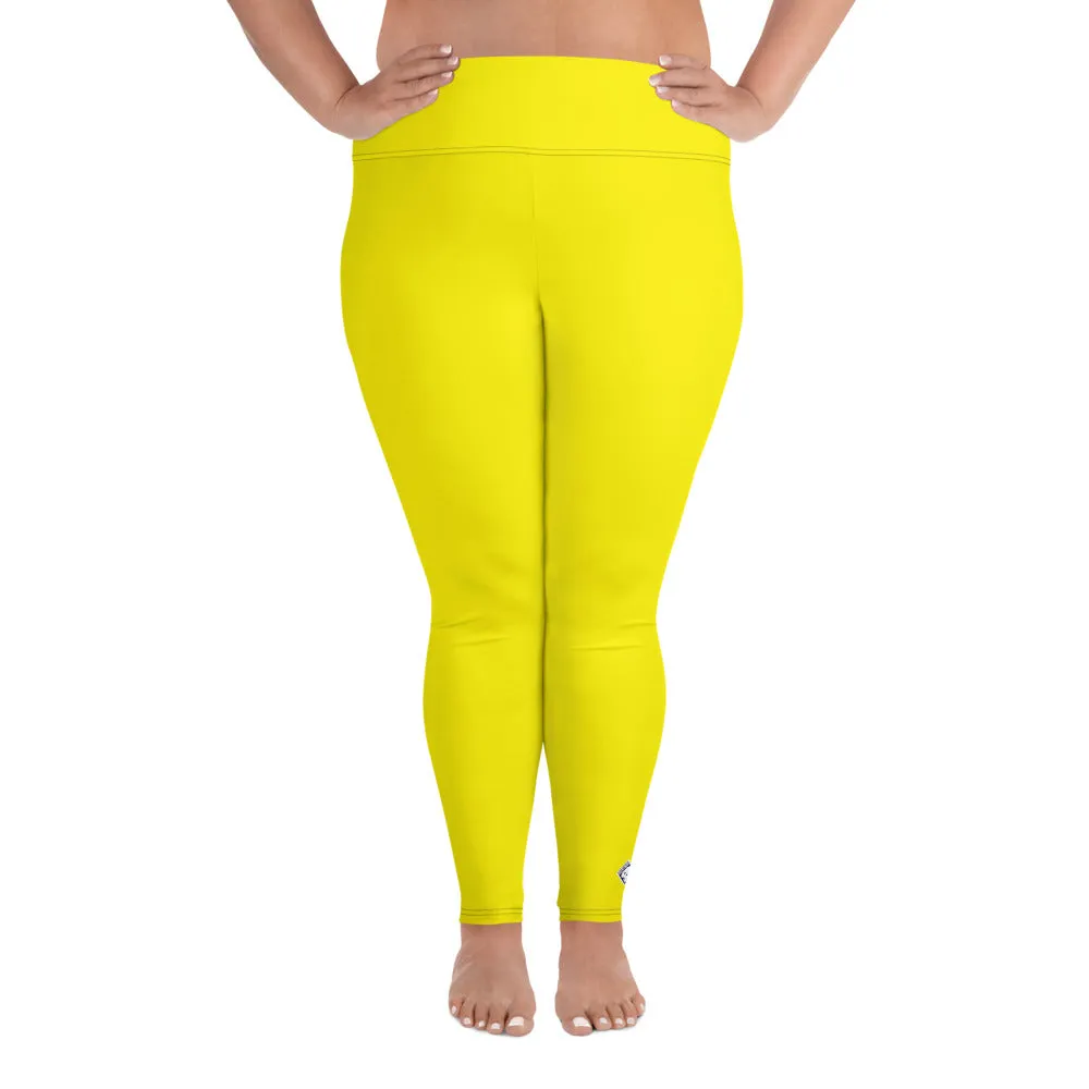 Sweat in Style: Plus Size Solid Yoga Pants for Women - Golden Sun